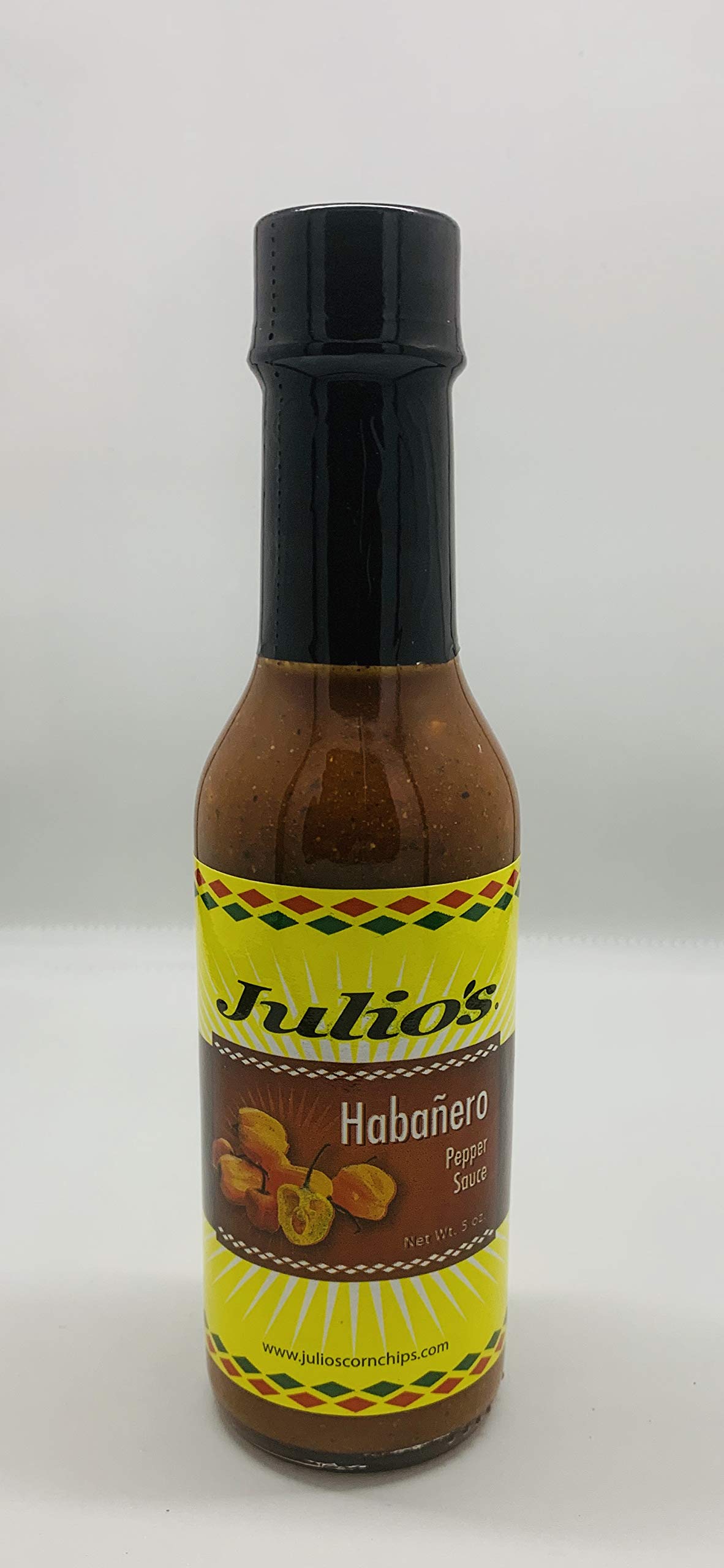 Julio's Habanero Pepper Hot Sauce - 6oz Bottle (Pack of 3) | Spicy Mexican Hot Sauce for Tacos, Wings & Grilling | Perfect for BBQ, Nachos & Cooking