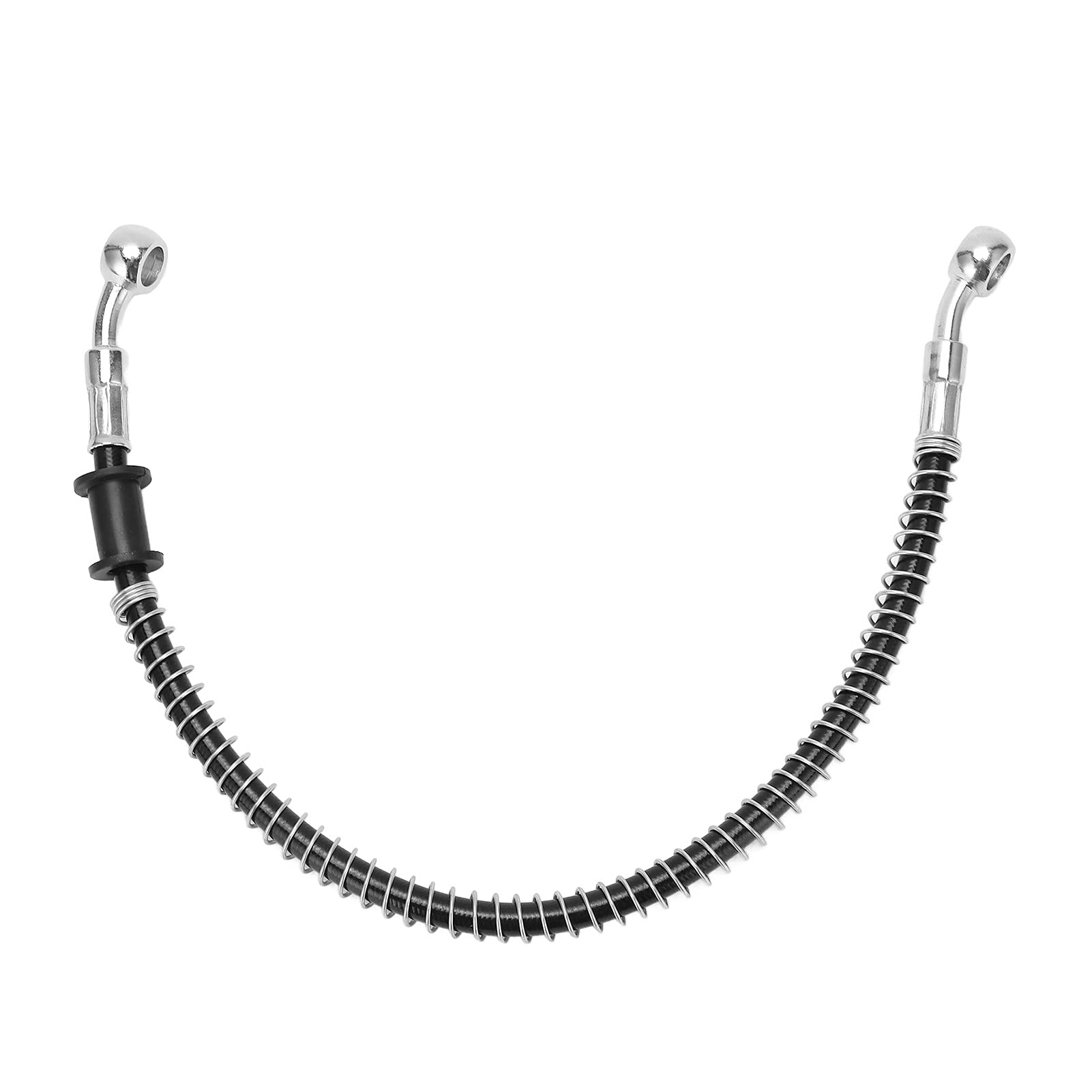 Universal Motorcycle Brake Line 40cm/60cm - High Sensitivity Steel Braided PVC Insulated Clutch Pipe - Heat Resistant Black Brake Hose for Motorcycle & Scooter - Perfect for Street Bikes, Cruisers and Off-Road Riding