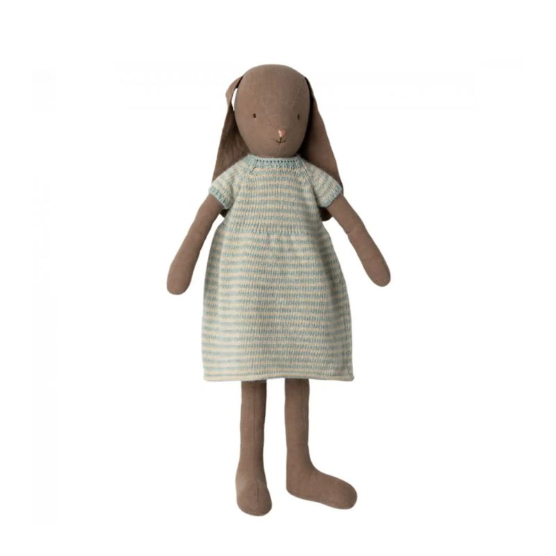 Maileg Bunny Knitted Dress for Girls - Size 4 - Soft Cotton Outfit for Easter, Birthday & Photo Shoots