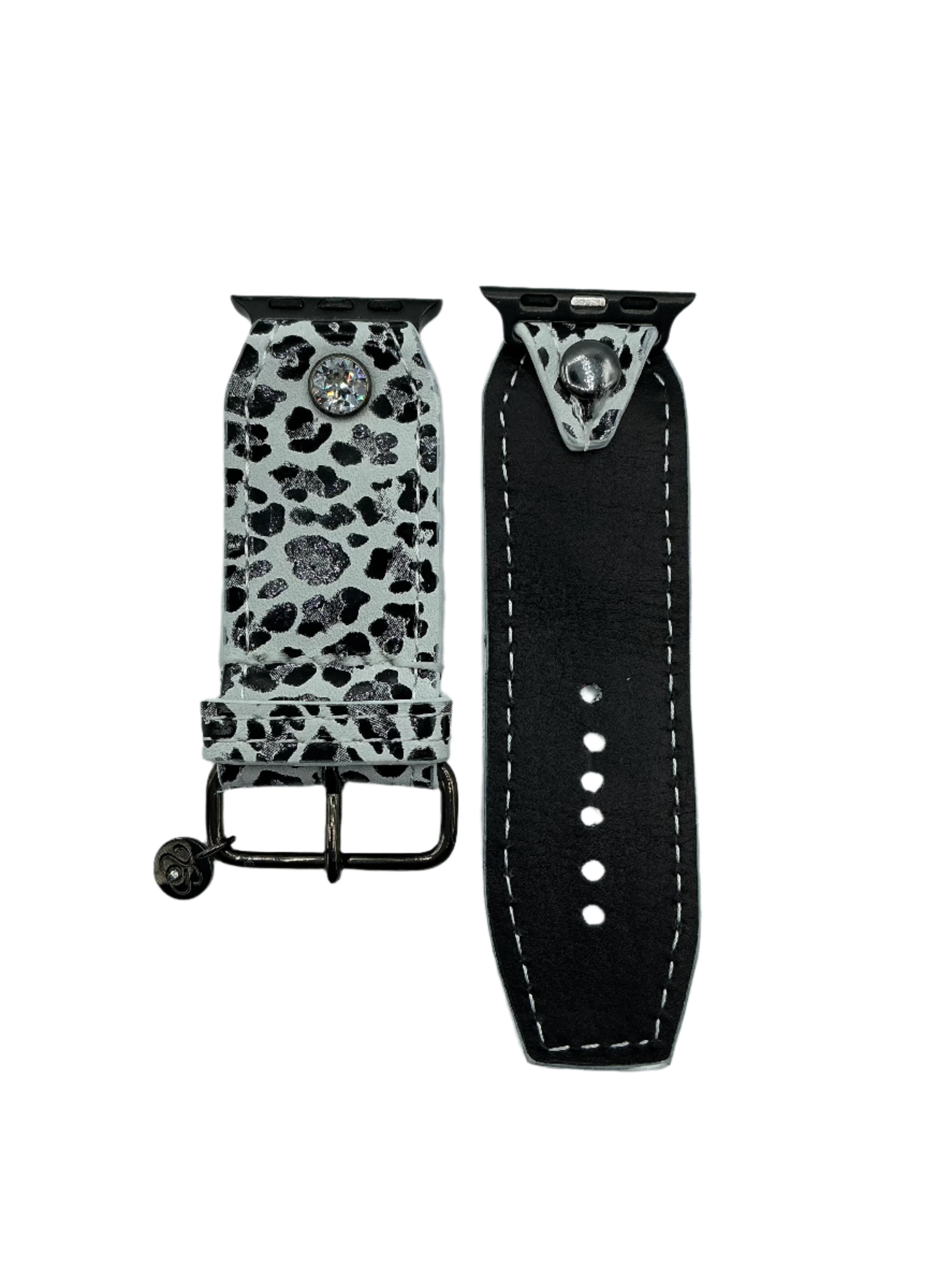 Luxurious Phantom Leopard Print Silicone Watch Band - Premium Replacement Strap for Apple Watch & Smartwatches - Perfect for Fashion, Workouts & Everyday Wear
