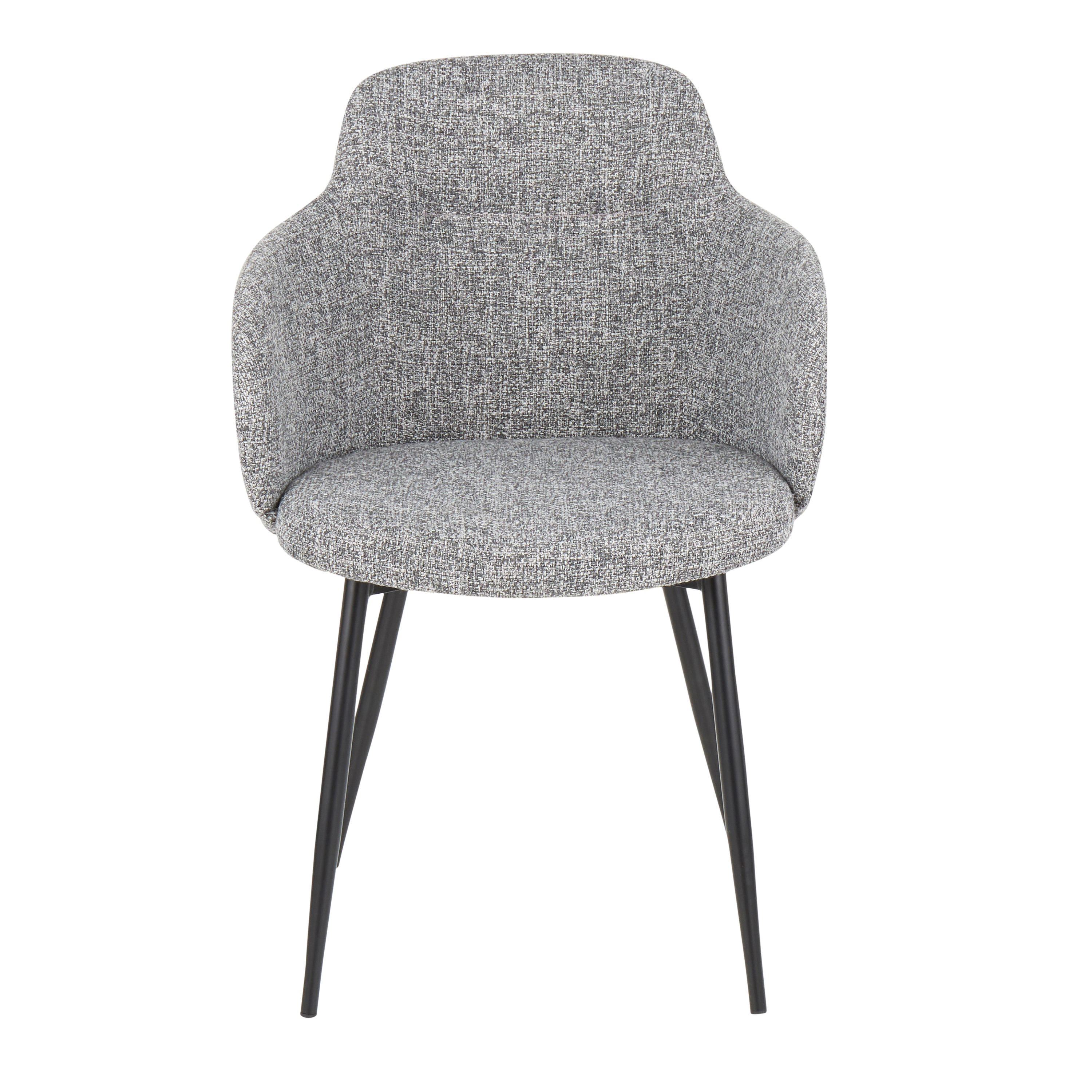 LumiSource Black Metal & Grey Fabric Boyne Industrial Chair - Durable Office & Home Seating for Modern Workspaces & Living Rooms