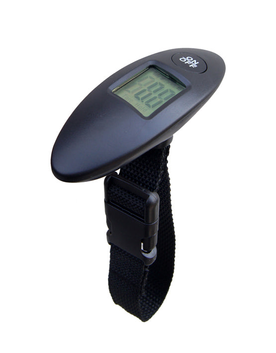 Tosca Mini Digital Luggage Scale - Portable Electronic Suitcase Weight Scale for Travel - Accurate Handheld Scale for Airplane, Cruise, and Hotel Use (Black)
