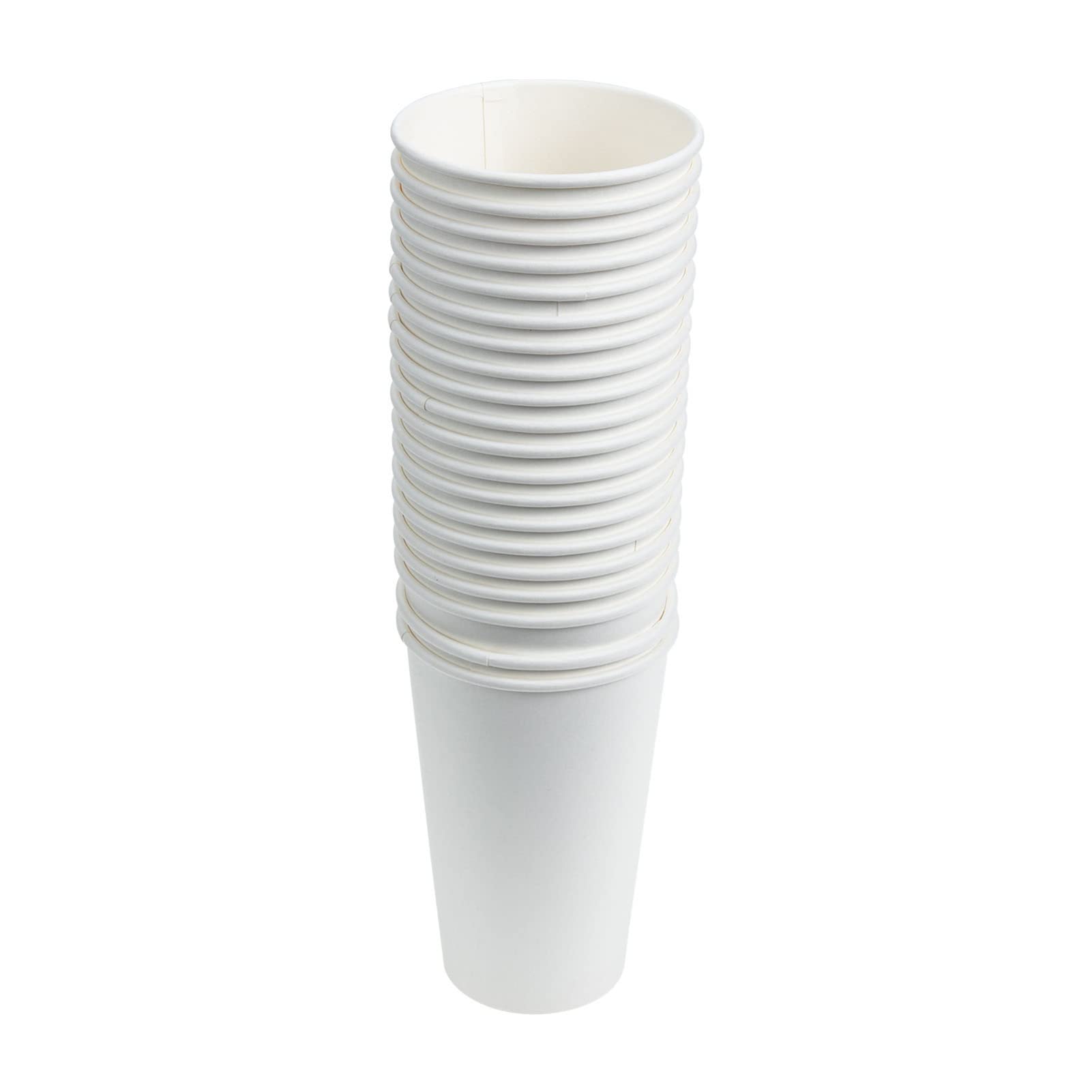 Hemoton 20-Pack 16oz Disposable Paper Cups for Hot & Cold Drinks - White Party Cups for Coffee, Tea, Milk - Ideal for Weddings, Birthdays, Office Events & Picnics - Eco-Friendly Paper Beverage Cups