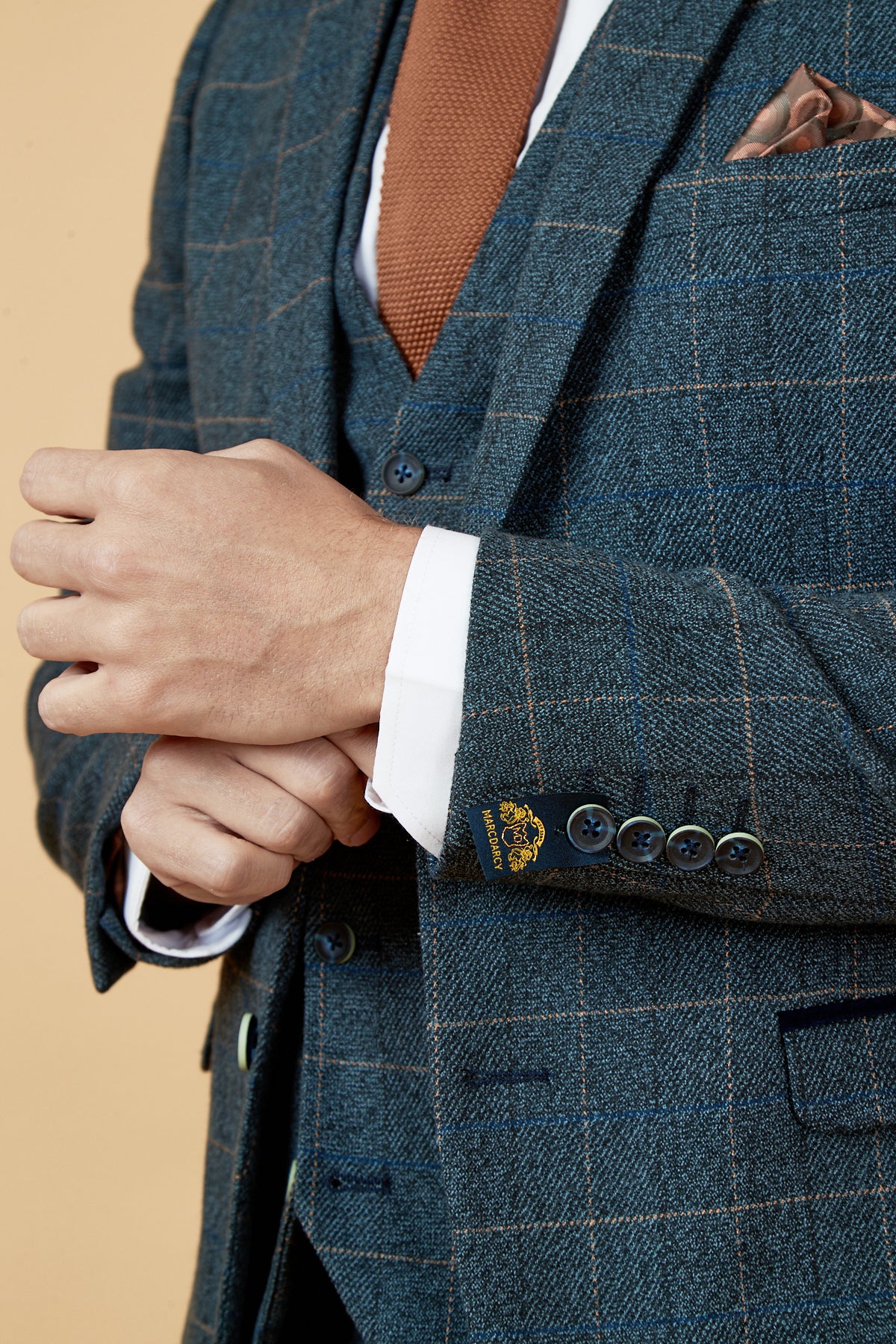 SCOTT Blue Tweed Check Blazer for Women - Classic Slim Fit Single Breasted Jacket - Perfect for Office, Business Meetings & Formal Events