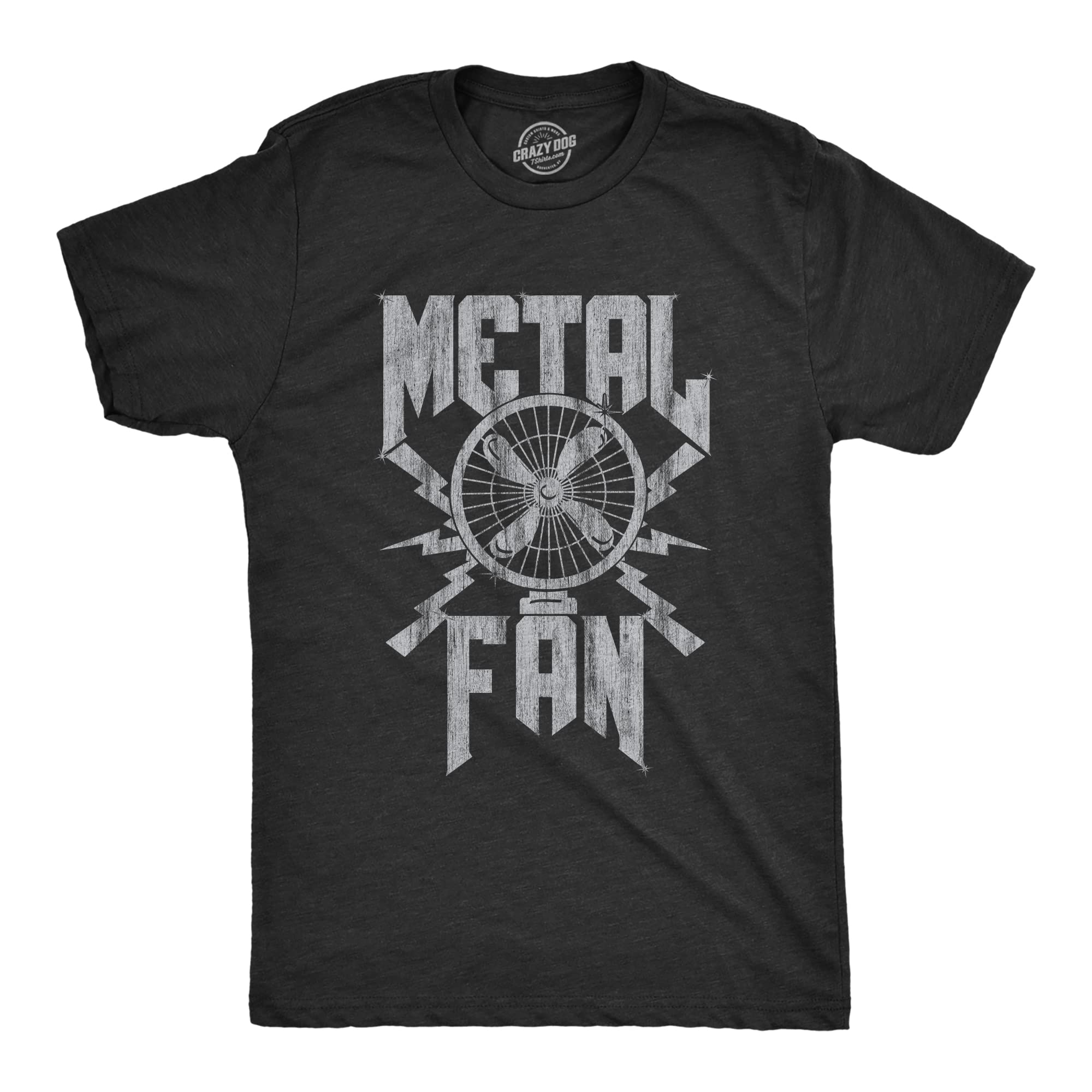 Funny Metal Fan Tshirt for Men - Sarcastic Air Blowing Graphic Tee for Concerts & Gifts