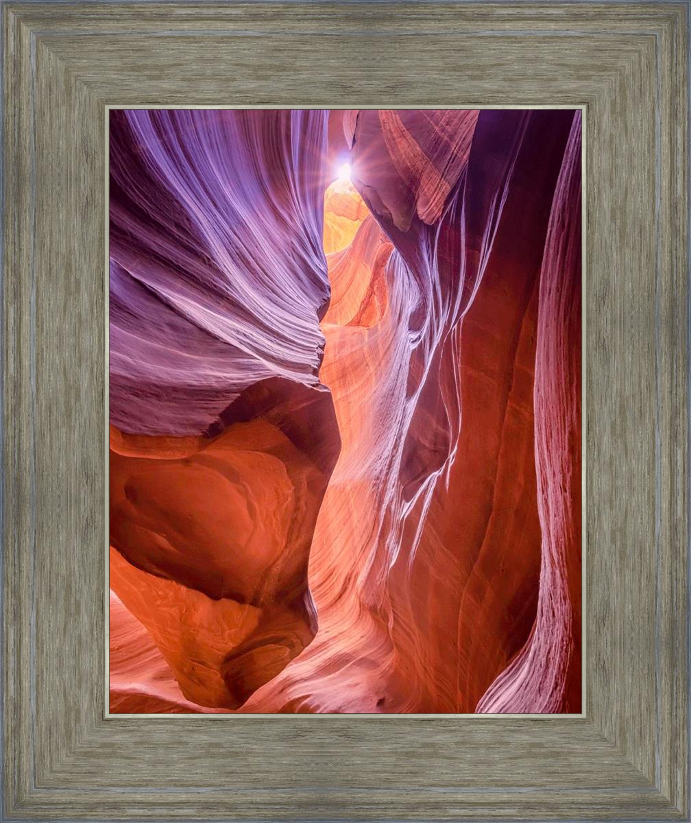 Antelope Canyon Sunburst Wall Art - Stunning Desert Landscape Photography Print for Home & Office Decor | Perfect for Living Room, Bedroom, or Gift