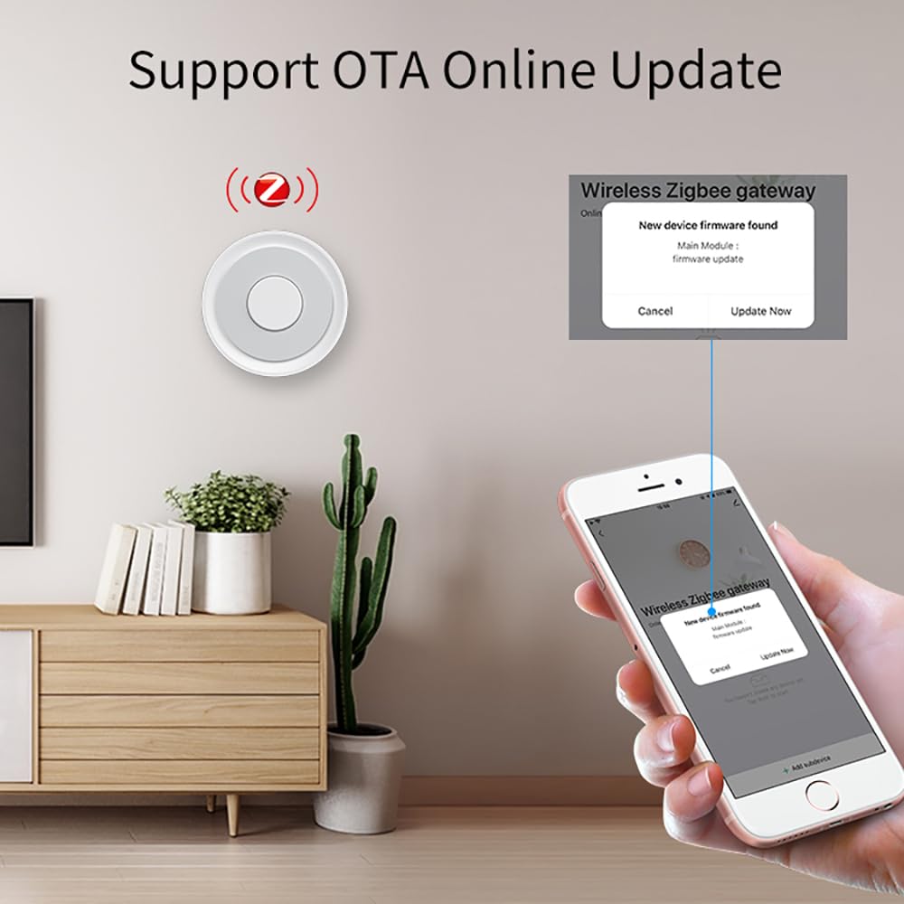 NEO Tuya Zigbee Gateway - Smart Home Hub with Wired Connection, Works with Alexa & Google Assistant | Control Lights, Thermostats & Security Devices for Home Automation