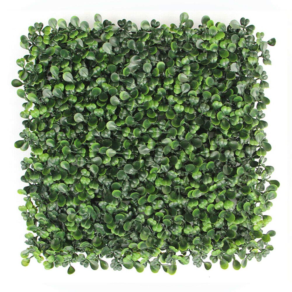 DYRABREST 48-Pack 10x10 Inch Artificial Boxwood Hedge Panels - Realistic Faux Grass Wall Mats with 100 Stitches for Indoor/Outdoor Garden Fence, Backdrop & Home Decor | Perfect for Patio Privacy, Wedding Decor & Landscape Design