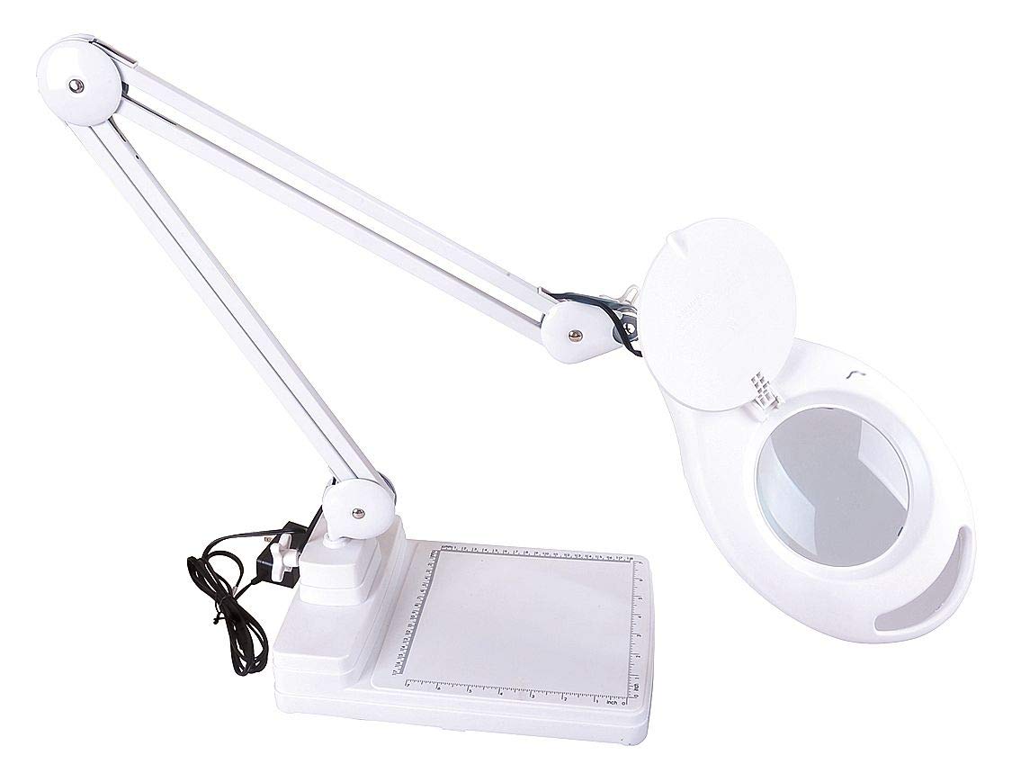 5-Inch LED Magnifier Light with 6 ft. Power Cord - Bright White Illumination for Reading, Crafts, Jewelry Making & Close-Up Work