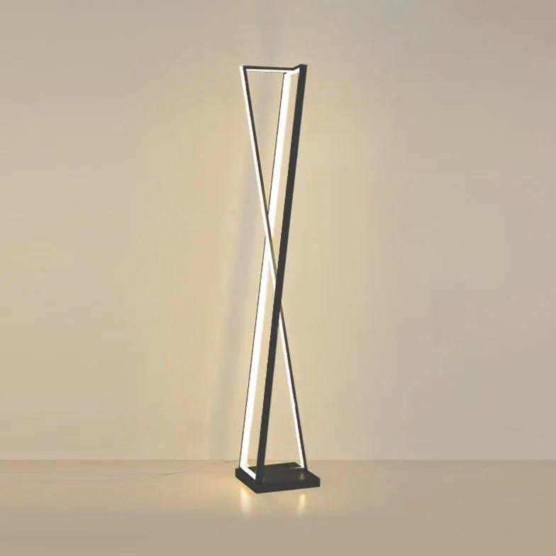 Modern X-Shaped White Plug Tripod Floor Lamp - Adjustable Height for Living Room, Bedroom, or Office Lighting