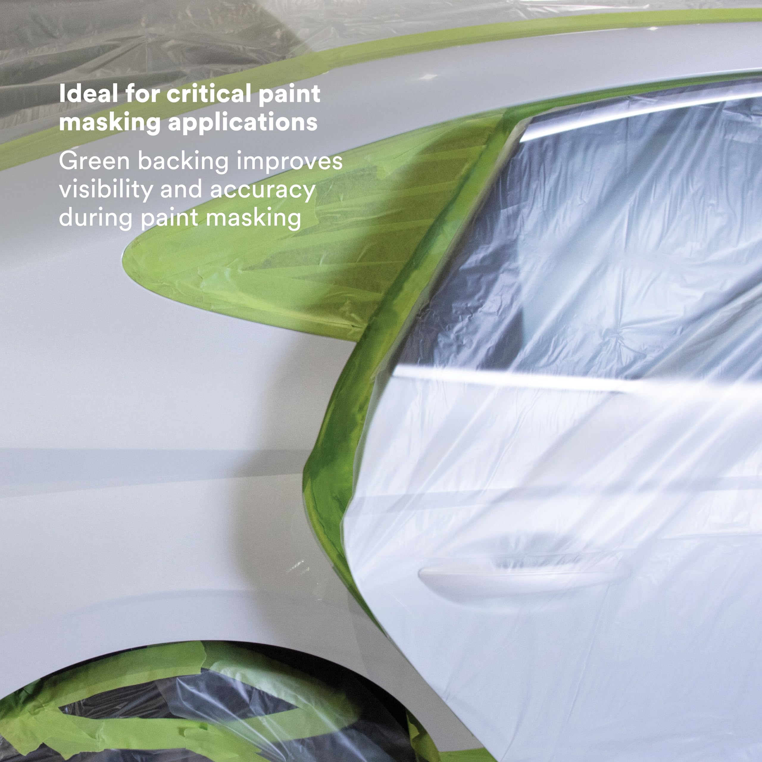 3M 401+ High Performance Green Masking Tape - 24mm x 55m, 6.4 mil - Superior Adhesion, Clean Removal, Paint-Bleed Resistant - Ideal for Painting, DIY Projects, Automotive & Home Repairs (24 Rolls/Case Bulk)