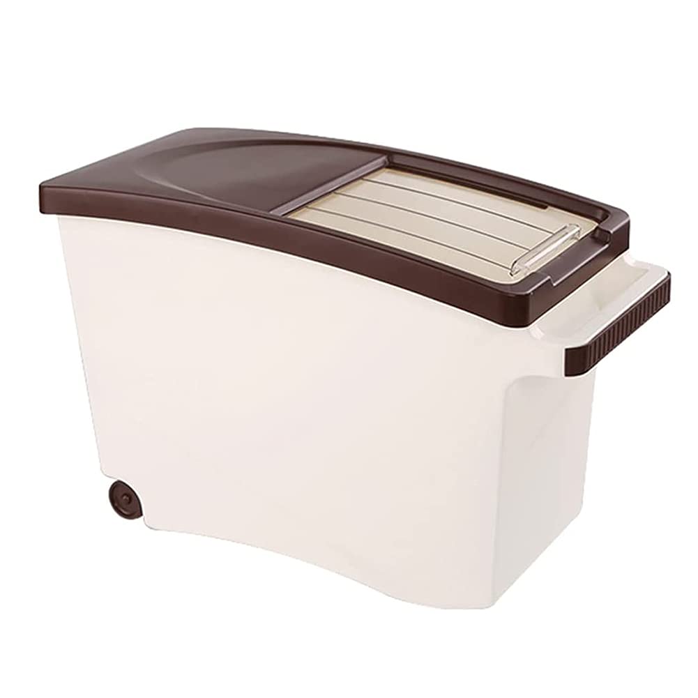 JJINPIXIU Airtight Rice Noodle Storage Container with Push-Pull Lid - Moisture Proof Kitchen Organizer for Rice, Grains & Dry Food - Perfect for Pantry, Countertop & Kitchen Storage Organization