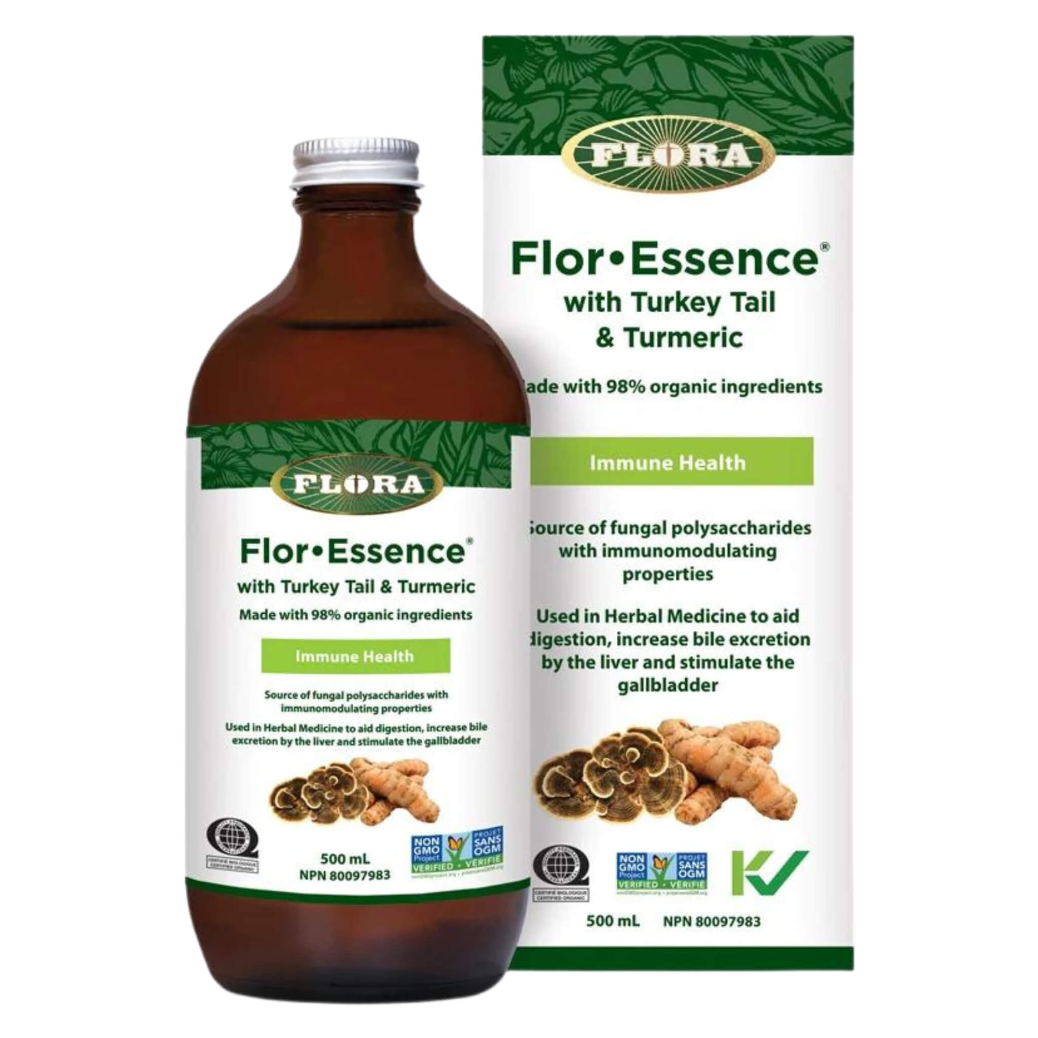 Flor•Essence Herbal Cleanse with Turkey Tail & Turmeric - Natural Detox Tea for Liver Support & Immune Boost - Perfect for Daily Wellness & Cleansing Rituals