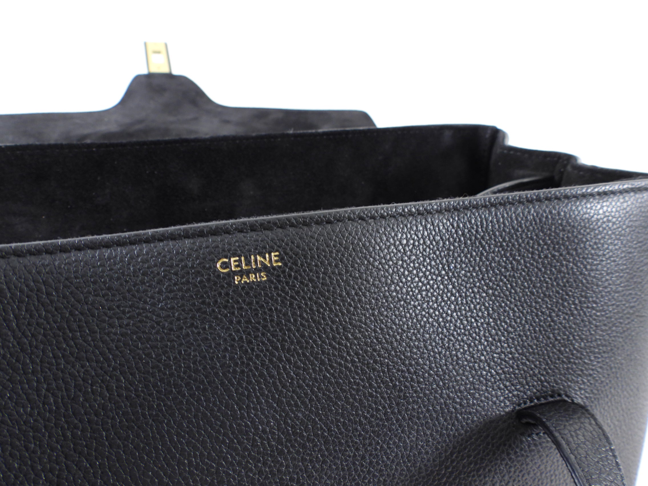 Celine Black Leather Soft Medium 16 Bag - Luxury Designer Handbag for Women | Perfect for Work, Travel & Everyday Use
