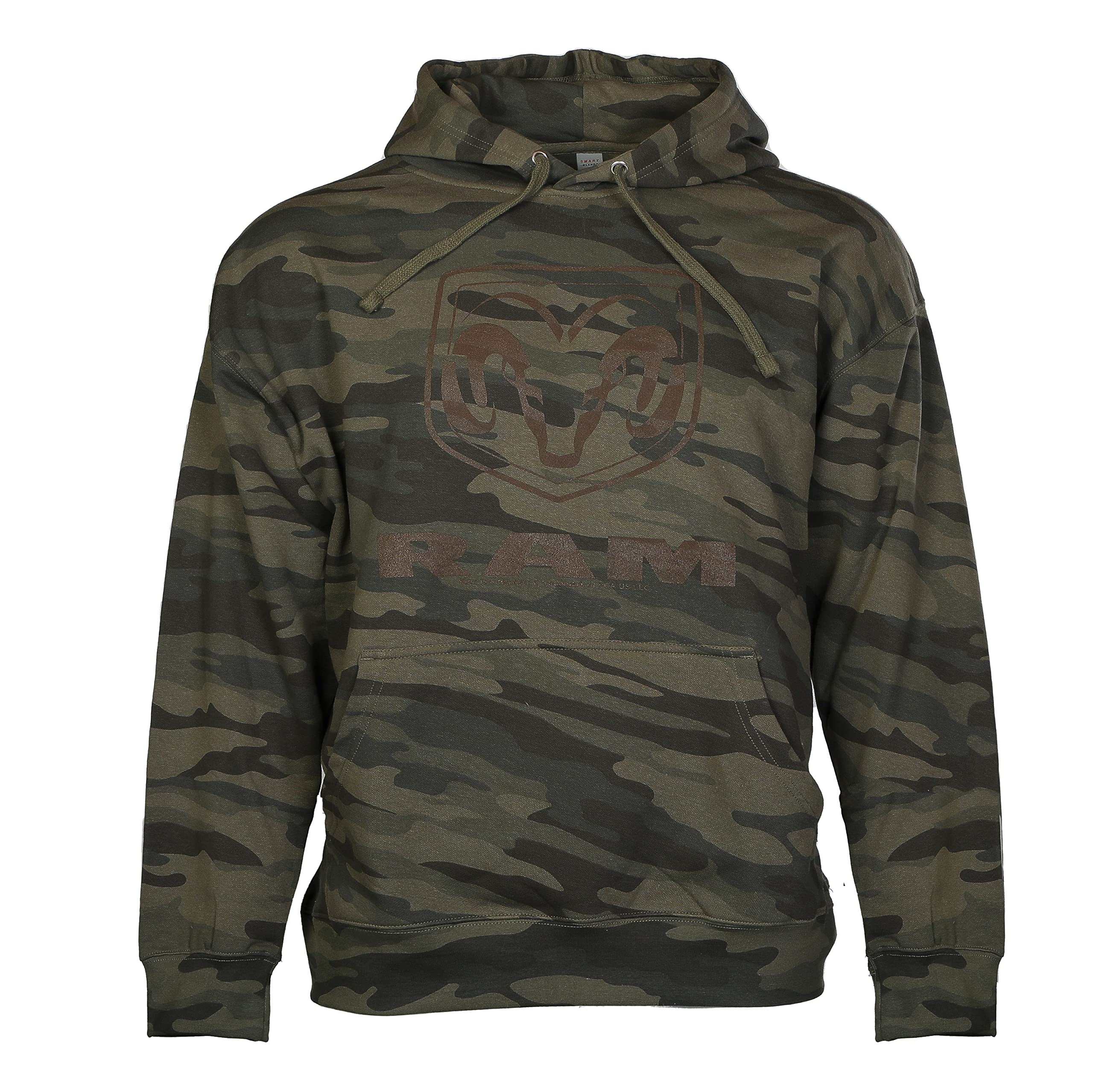 Officially Licensed RAM Logo Men's Camo Pullover Hoodie - Medium | Comfortable & Stylish for Outdoor Adventures & Casual Wear