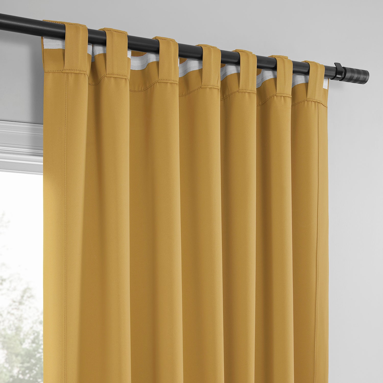 Ochre Blackout Curtains Pair (2 Panels) - Thermal Insulated & Noise Reducing Window Drapes for Bedroom, Living Room & Home Theater