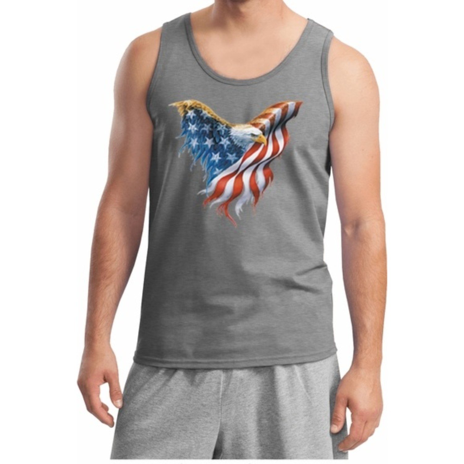 USA Flag Patriotic Tank Top for Gym & Workout - Men's Activewear