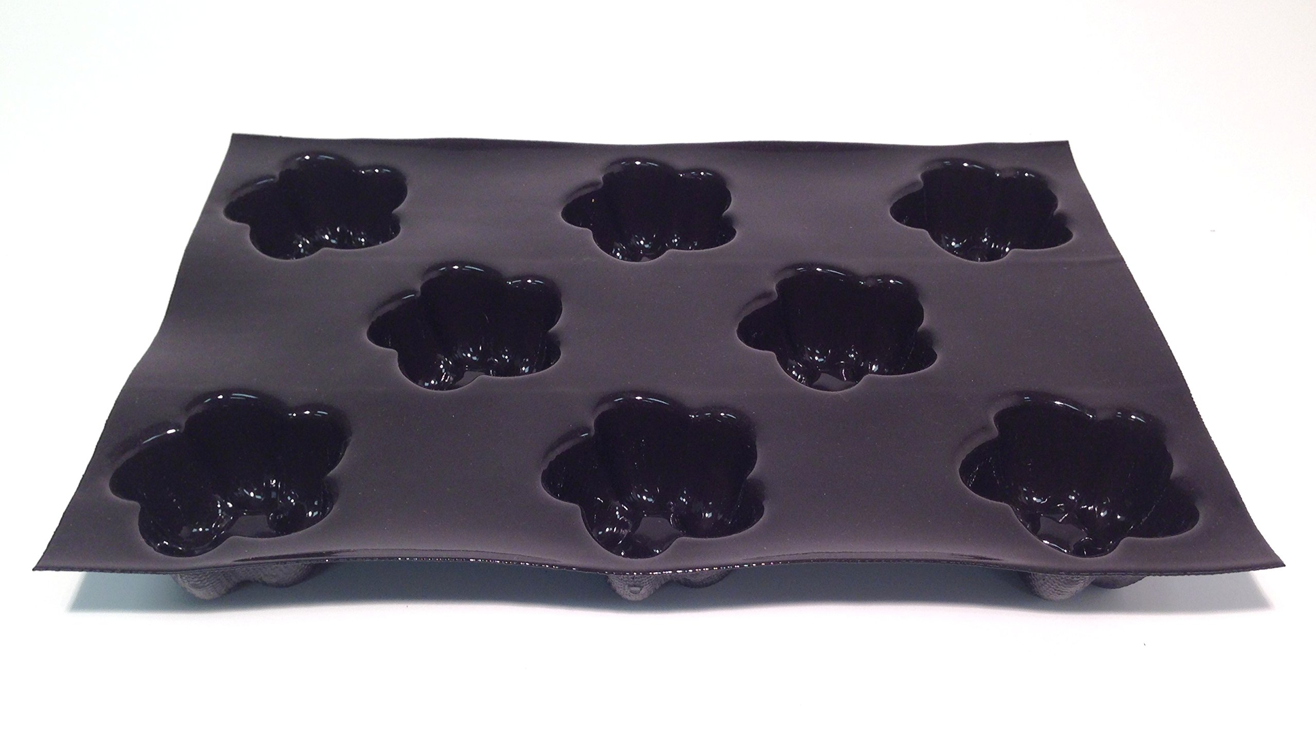 FP 02169 Ellipse Molds Flexipan - 8 Cavity Silicone Baking Mold, 18x13x1.5 Inches - Perfect for Cakes, Pastries & Chocolate Making - Ideal for Home Bakers & Professional Chefs