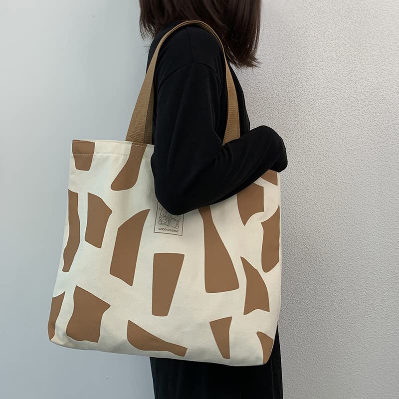 Eco-Friendly Reusable Canvas Tote Bag with Inside Pocket - Durable Shopping & Grocery Bag for Women, Perfect for Grocery Shopping, Beach Trips & Everyday Use