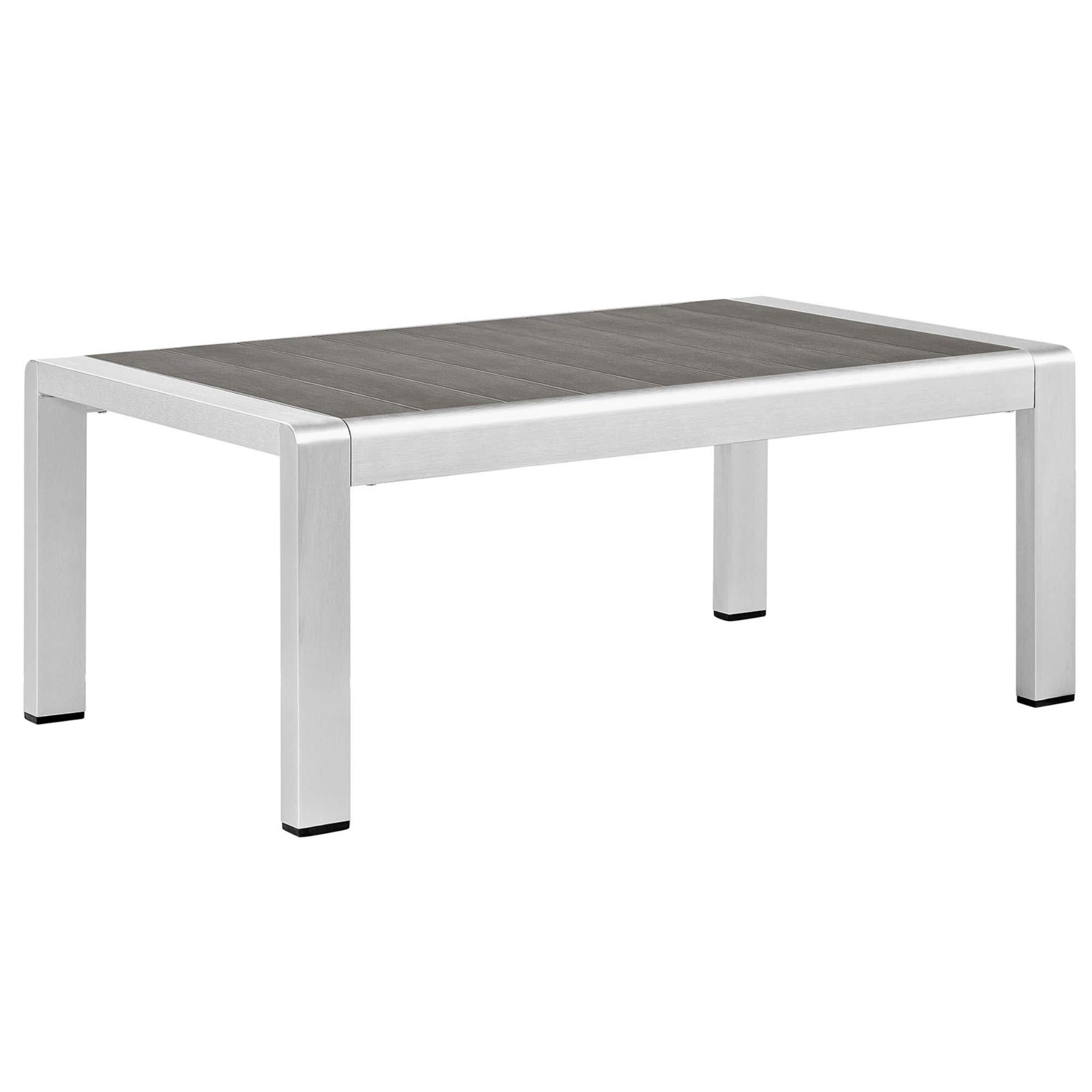 Ergode Shore Outdoor Patio Collection - Durable Aluminum Sectional Sofa Set in Silver & Navy | Perfect for Backyard, Poolside & Garden Relaxation