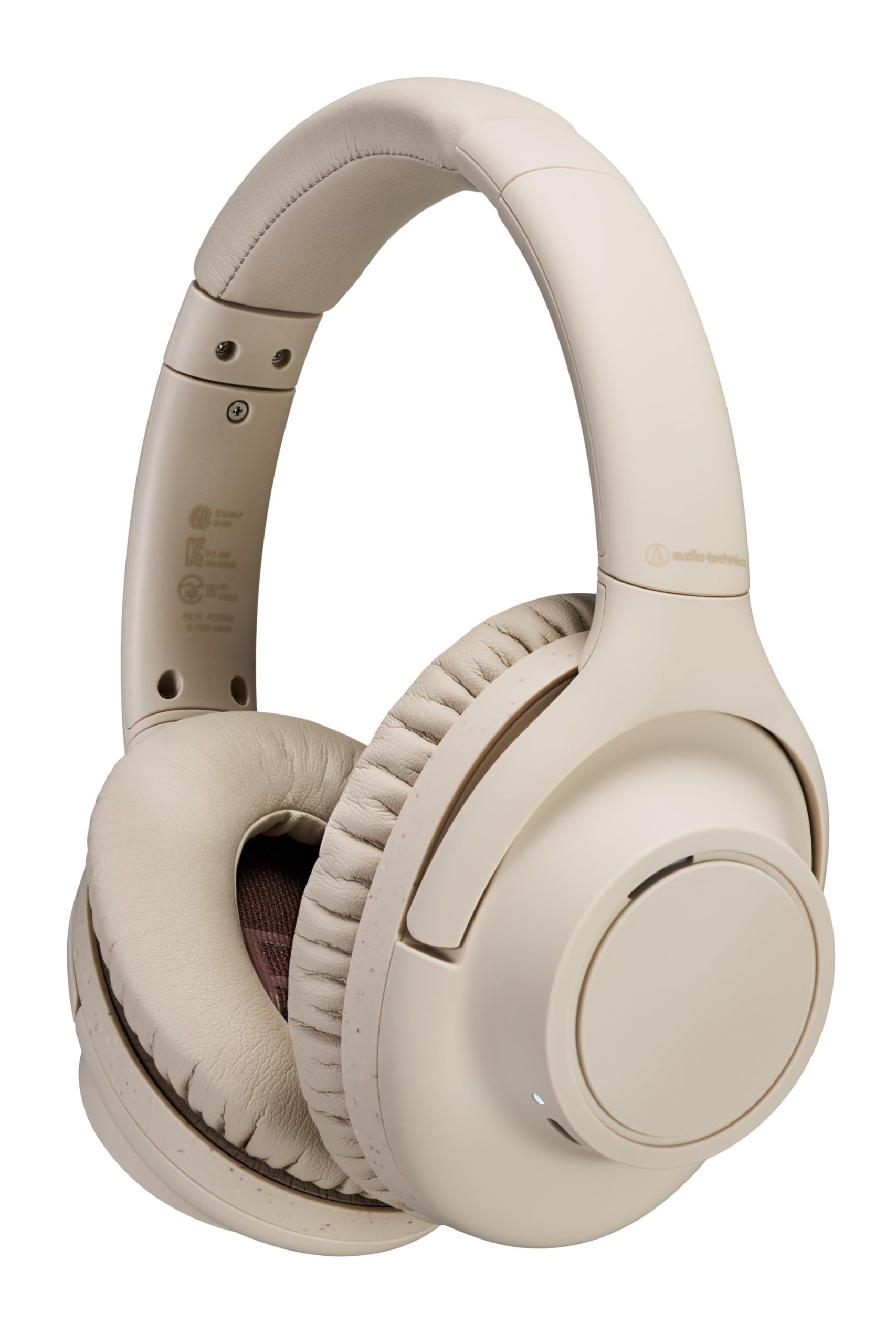 Audio-Technica ATH-S300BTBG Wireless Bluetooth Headphones with Active Noise Cancellation, 90-Hour Battery Life, Comfortable Over-Ear Design - Perfect for Travel, Work & Music Lovers (Beige)