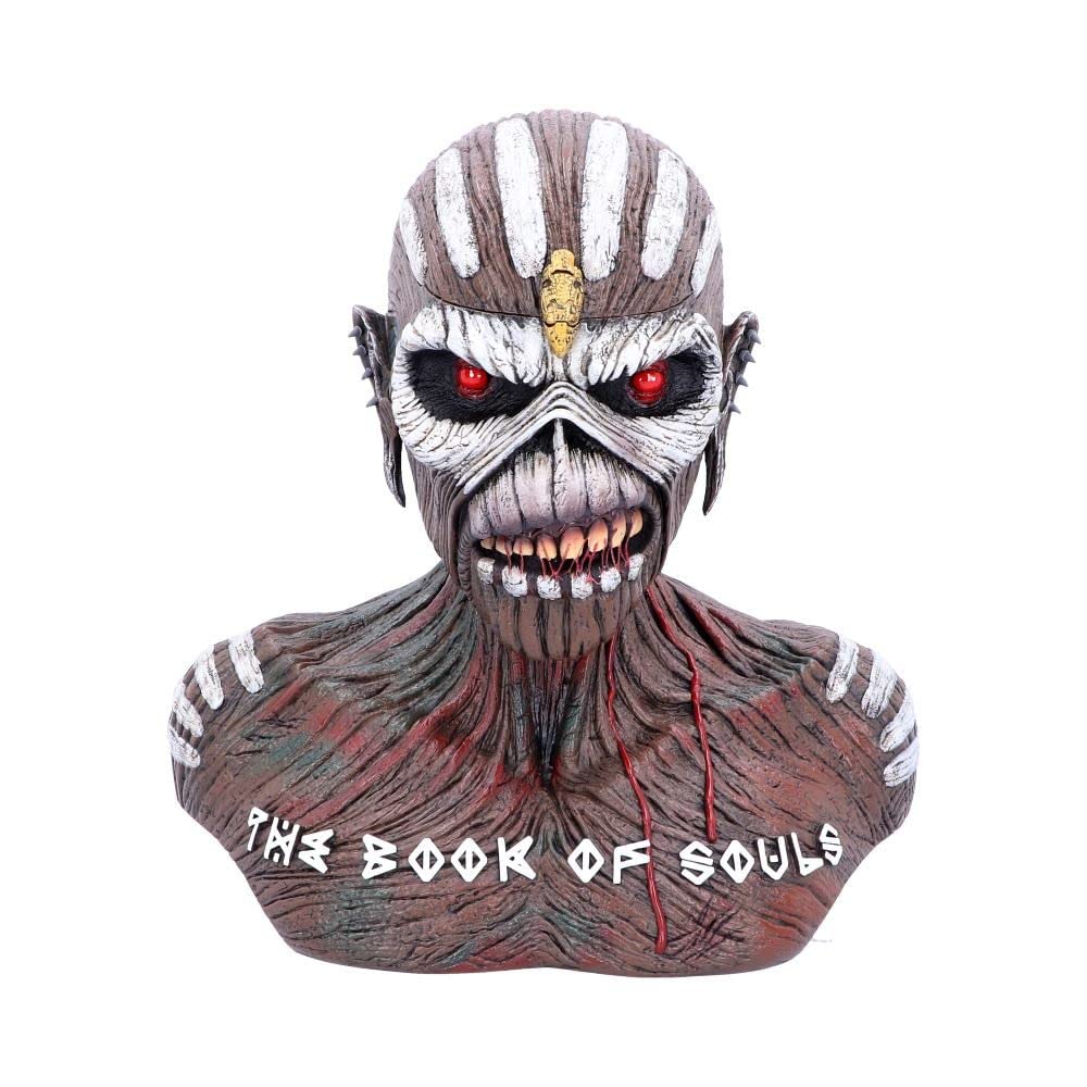 Official Iron Maiden Book of Souls Bust Box - Licensed Collectible Statue (26cm Large, Brown) | Perfect for Metal Music Fans & Home Decor | Great Gift for Rock Memorabilia Collectors