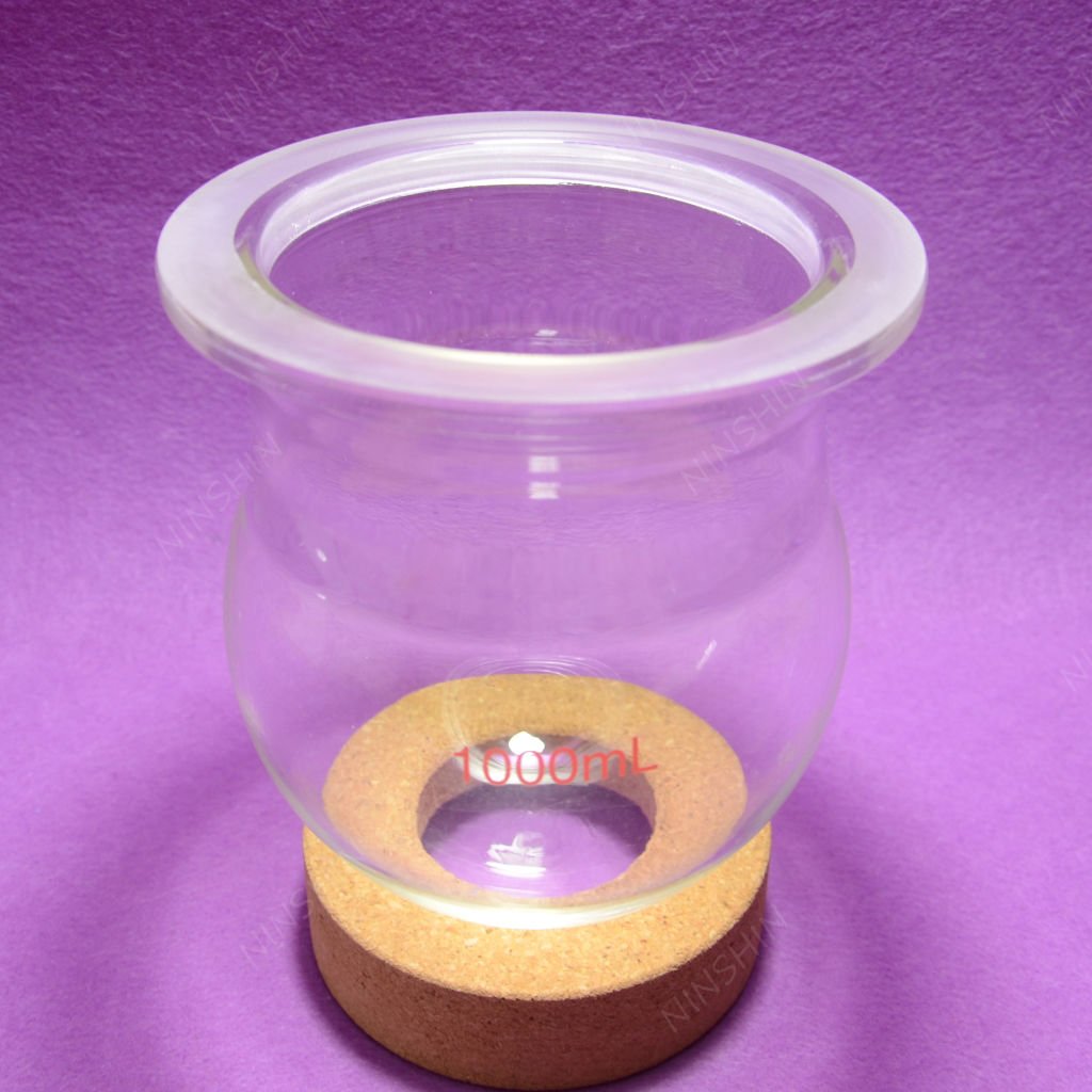 1000ML 3-Neck Round Bottom Reaction Flask with 24/40 Joints, Borosilicate Glass Lab Flask with Separate Necks for Easy Clamping - Perfect for Chemistry Experiments, Distillation & Organic Synthesis