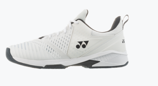 Yonex Power Cushion Sonicage Plus Wide All Court Tennis Shoes for Men & Women - White - Perfect for Hard Court, Clay Court & Indoor Play