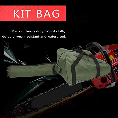Heavy-Duty Chainsaw Carrying Bag - Durable Oxford Cloth Portable Storage Case for Chainsaws (Army Green) | Perfect for Outdoor Work, Landscaping, Tree Cutting & Forestry Professionals