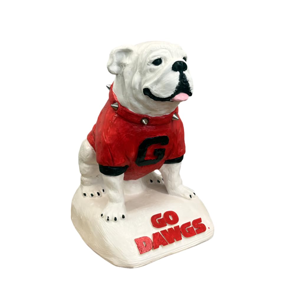 Georgia Bulldogs UGA Mascot Bronze Table Top Figurine - College Football Decor for Office Desk, Home, and Game Room