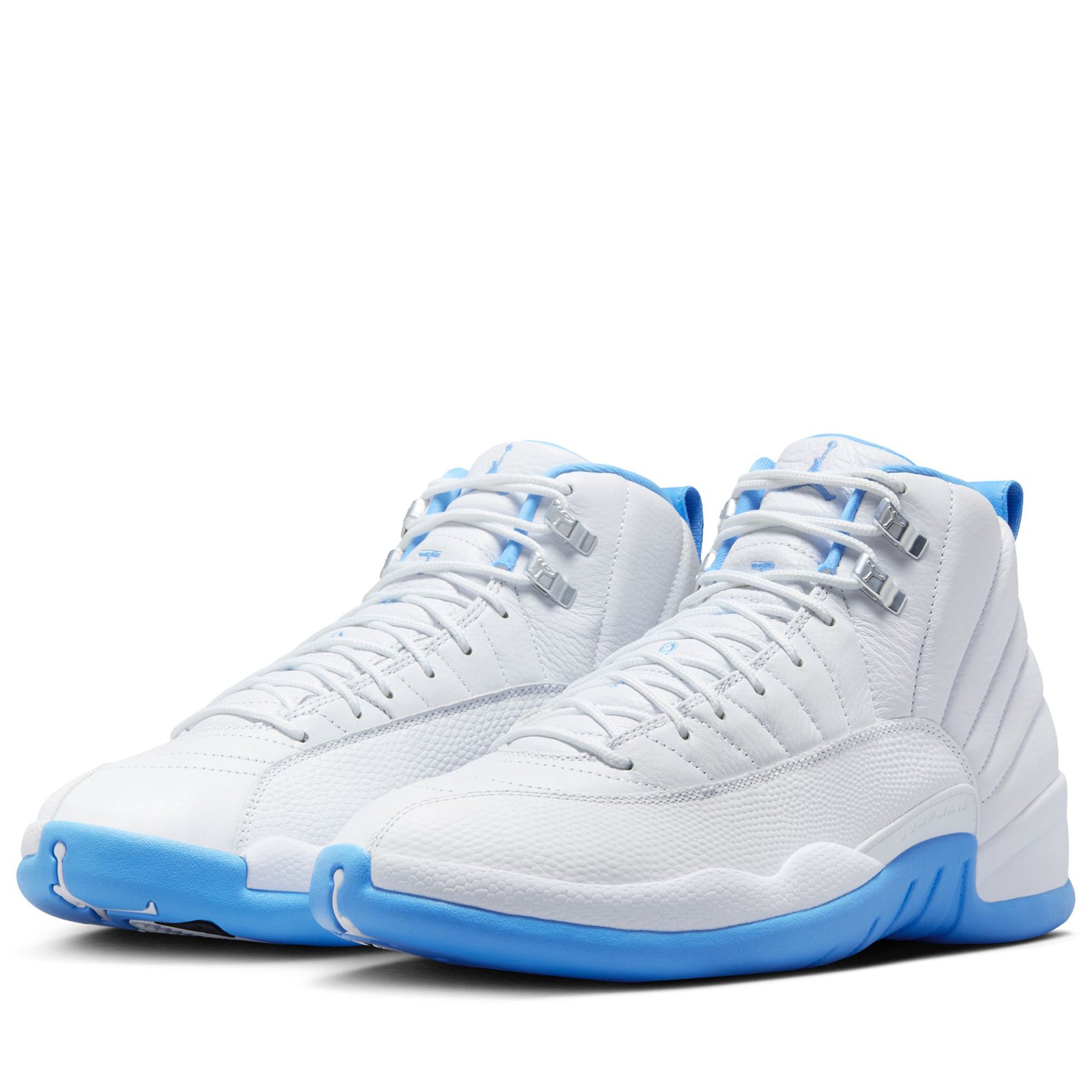 Air Jordan 12 Retro 'Melo' Basketball Shoes - White/University Blue - Men's Sneakers for Sports & Casual Wear