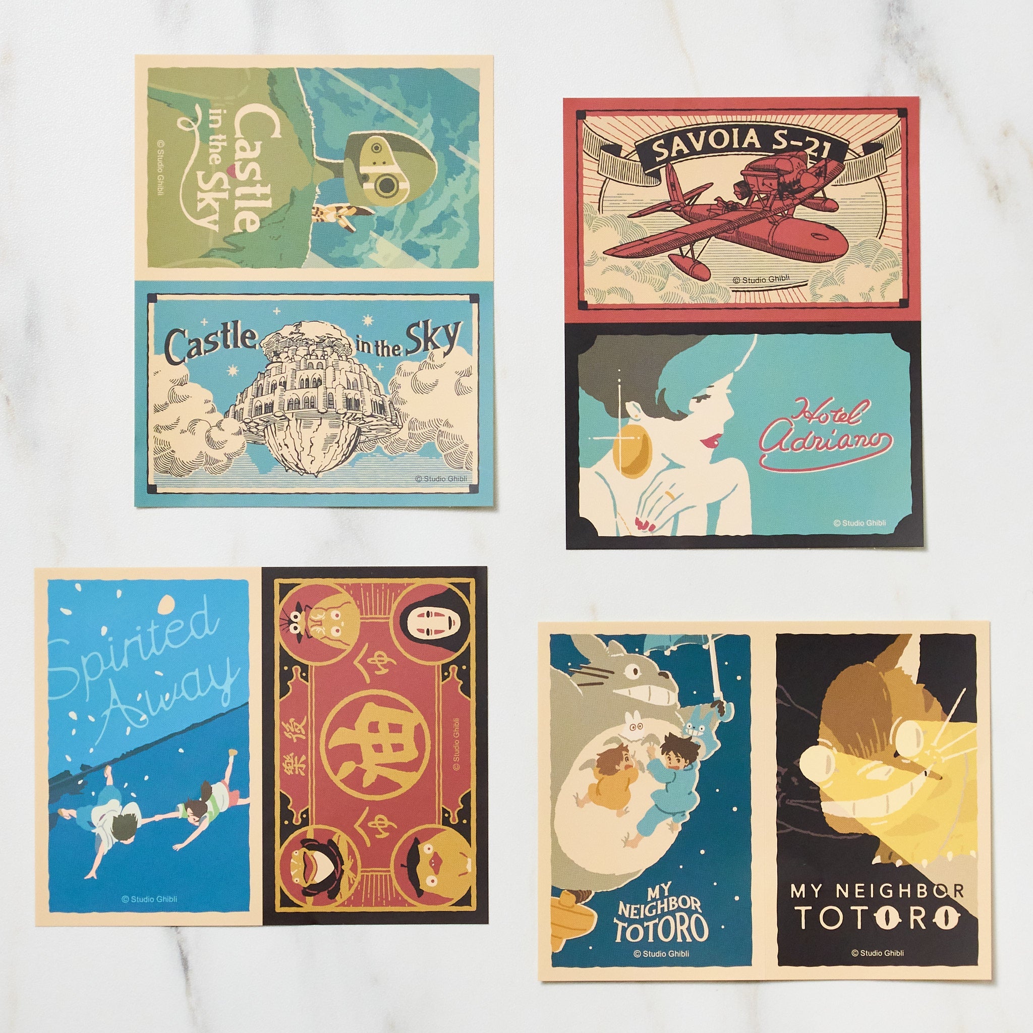 Studio Ghibli Retro Stickers Set - Spirited Away, My Neighbor Totoro, Howl's Moving Castle Anime Decals - Waterproof Vinyl Stickers for Laptops, Water Bottles, Journals & DIY Crafts