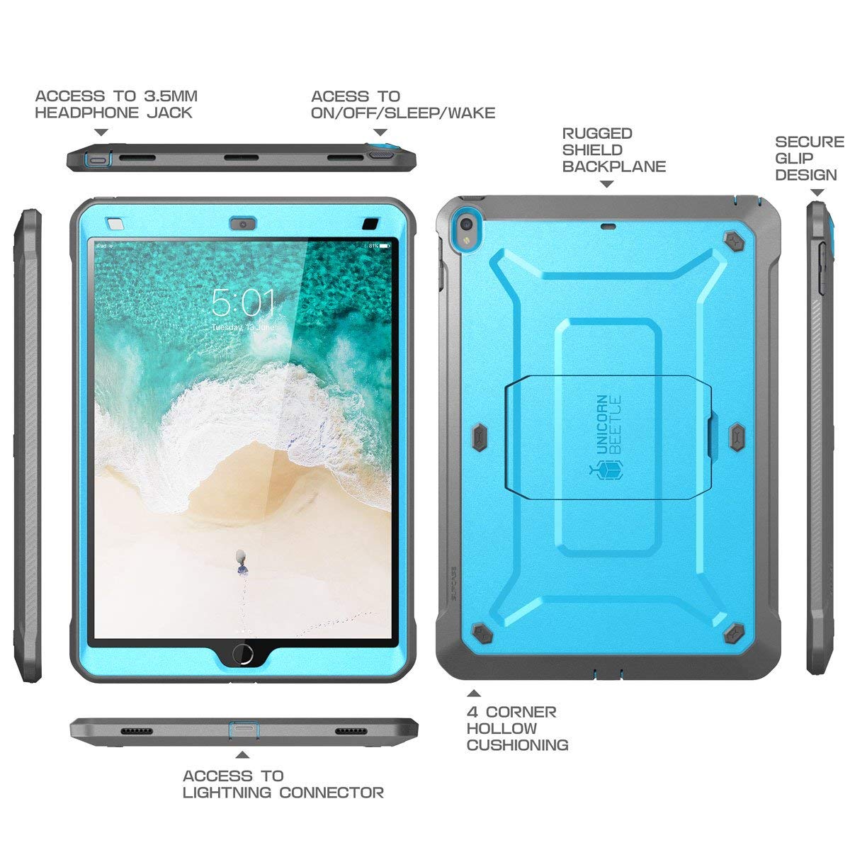 SUPCASE Unicorn Beetle PRO Heavy Duty Rugged Case for iPad Air 3 (2019) & iPad Pro 10.5