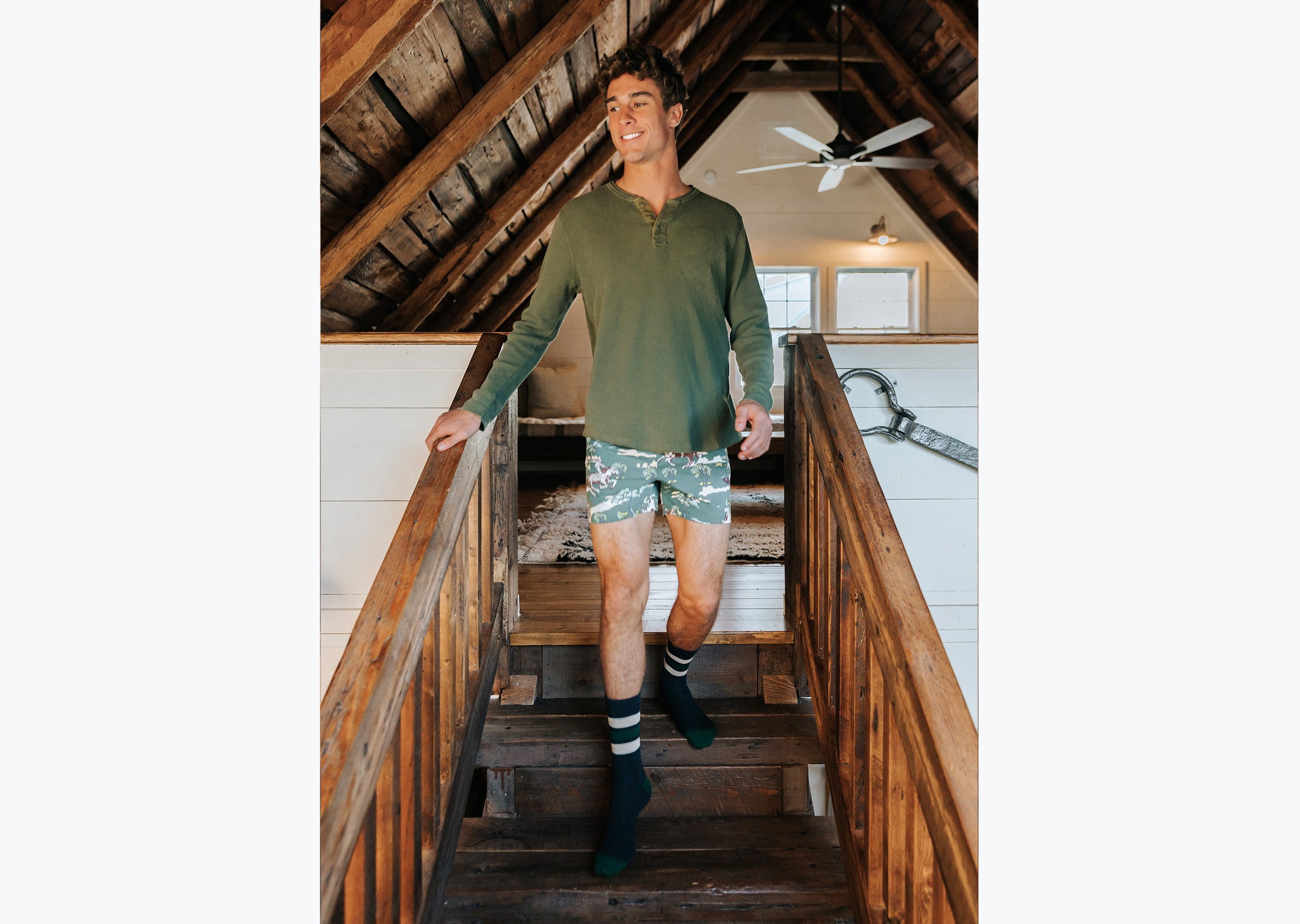 Men's Slim Fit Boxer Briefs - Soft Breathable Underwear for Comfort & Support | Perfect for Gym, Workout & Everyday Wear | Forest Rodeo Design