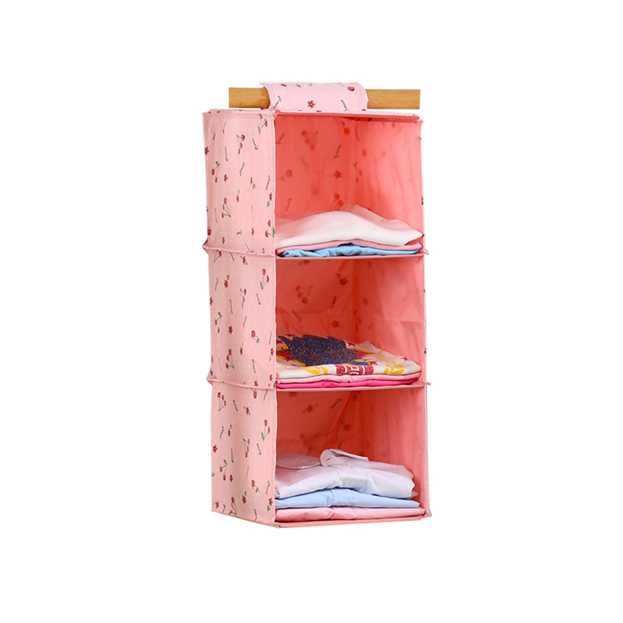 Foldable Hanging Wardrobe Organizer with 3 Layers - Portable Closet Storage Drawer Box for Clothes, Space Saving Solution for Bedroom, Closet & Travel