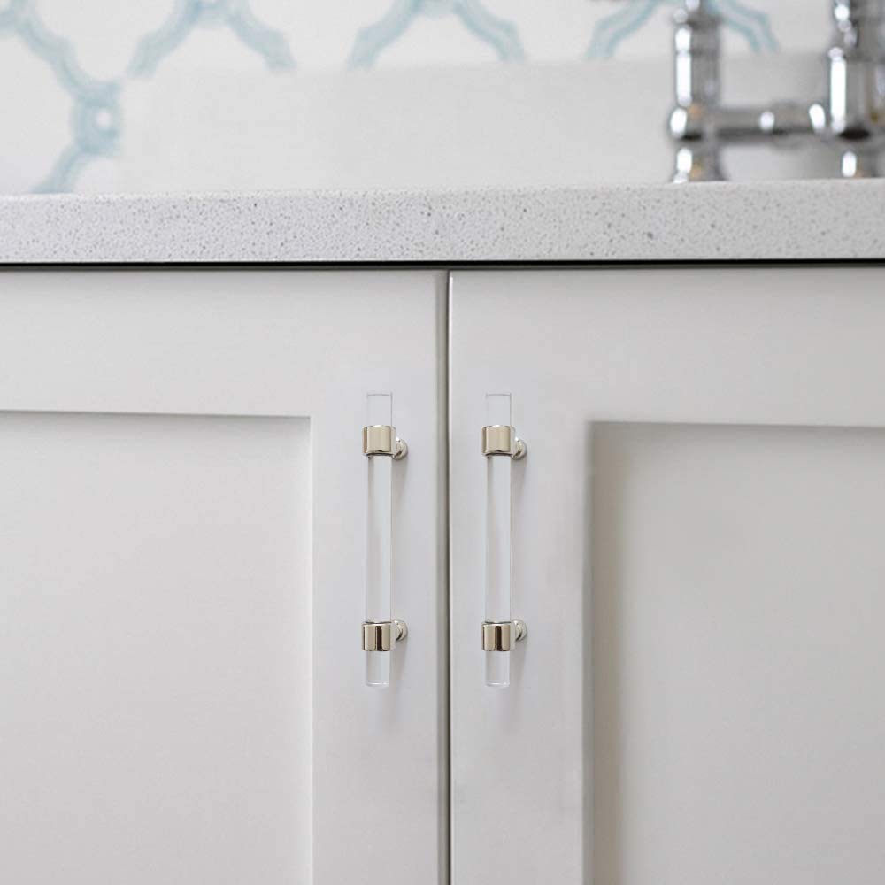 Crystal Clear Acrylic Drawer Pulls - 3.5
