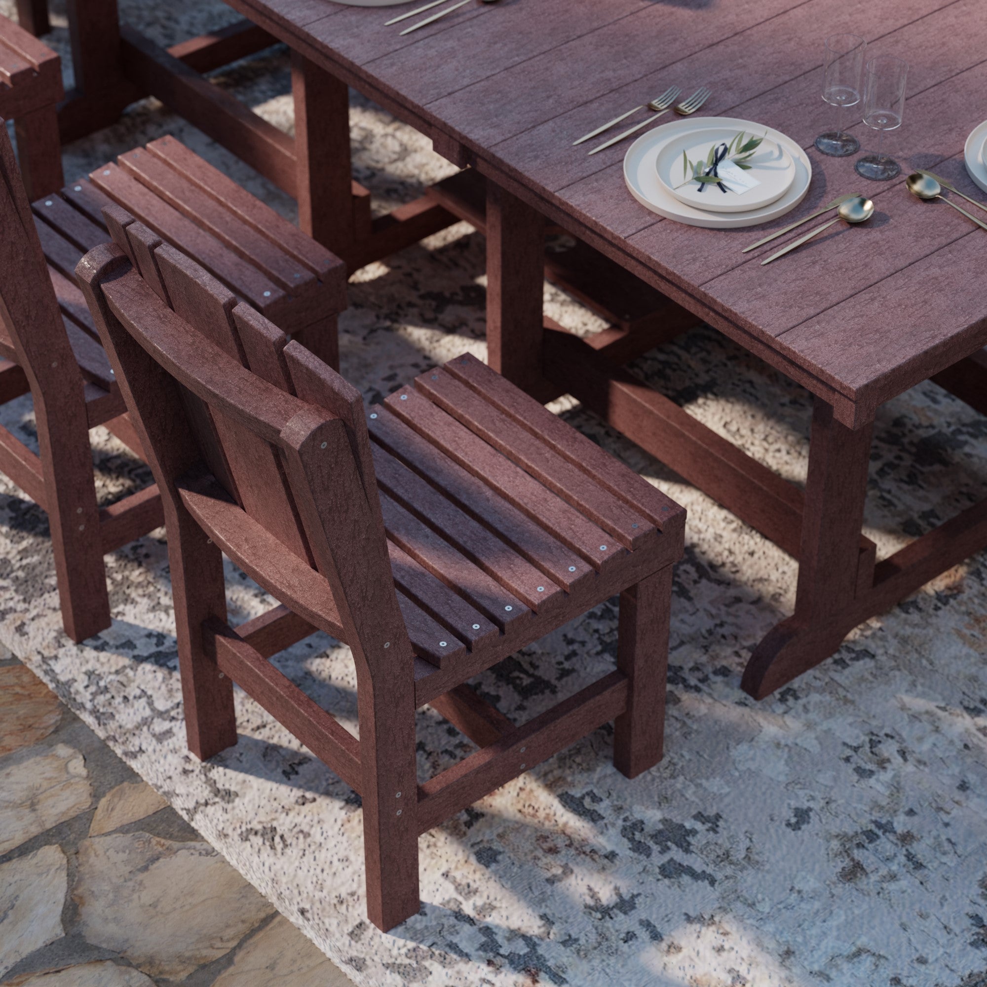 Heritage 9-Piece 44x94 Inch Dining Table Set - Perfect for Family Gatherings, Dinner Parties & Formal Dining Rooms