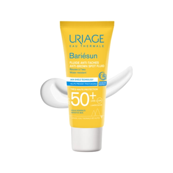 Uriage Bariesun SPF50+ Anti-Spot Fluid - Daily Sun Protection for Face & Body, Perfect for Outdoor Activities & Travel
