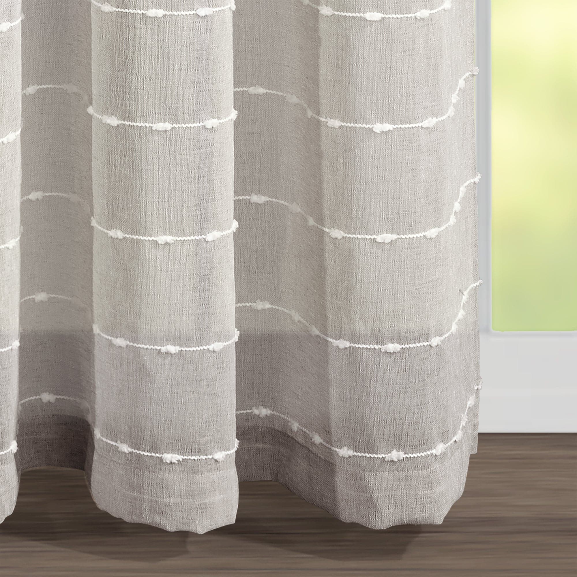 Farmhouse Style Textured Grommet Sheer Curtains - Ultra Wide Window Panels for Living Room, Bedroom & Dining Room Decor