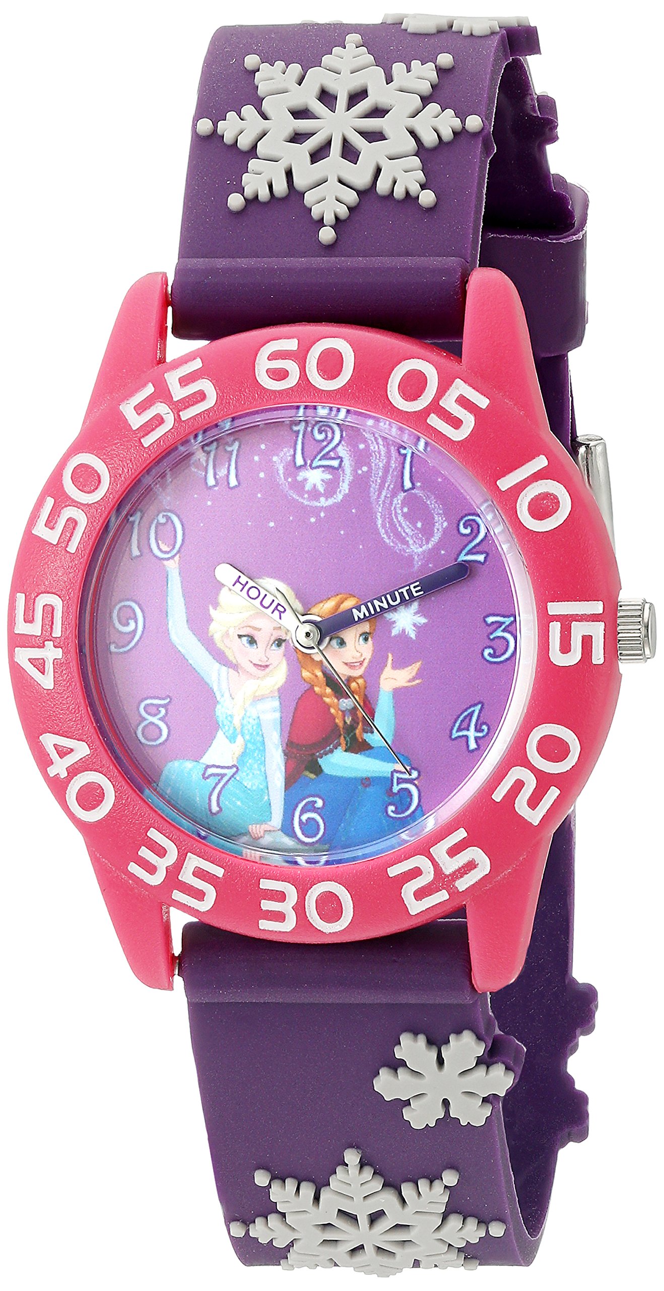 Disney Frozen Girls Purple Quartz Plastic Watch for Kids - Model W002982 | Perfect for Birthday Gifts, School Accessories & Disney Themed Parties