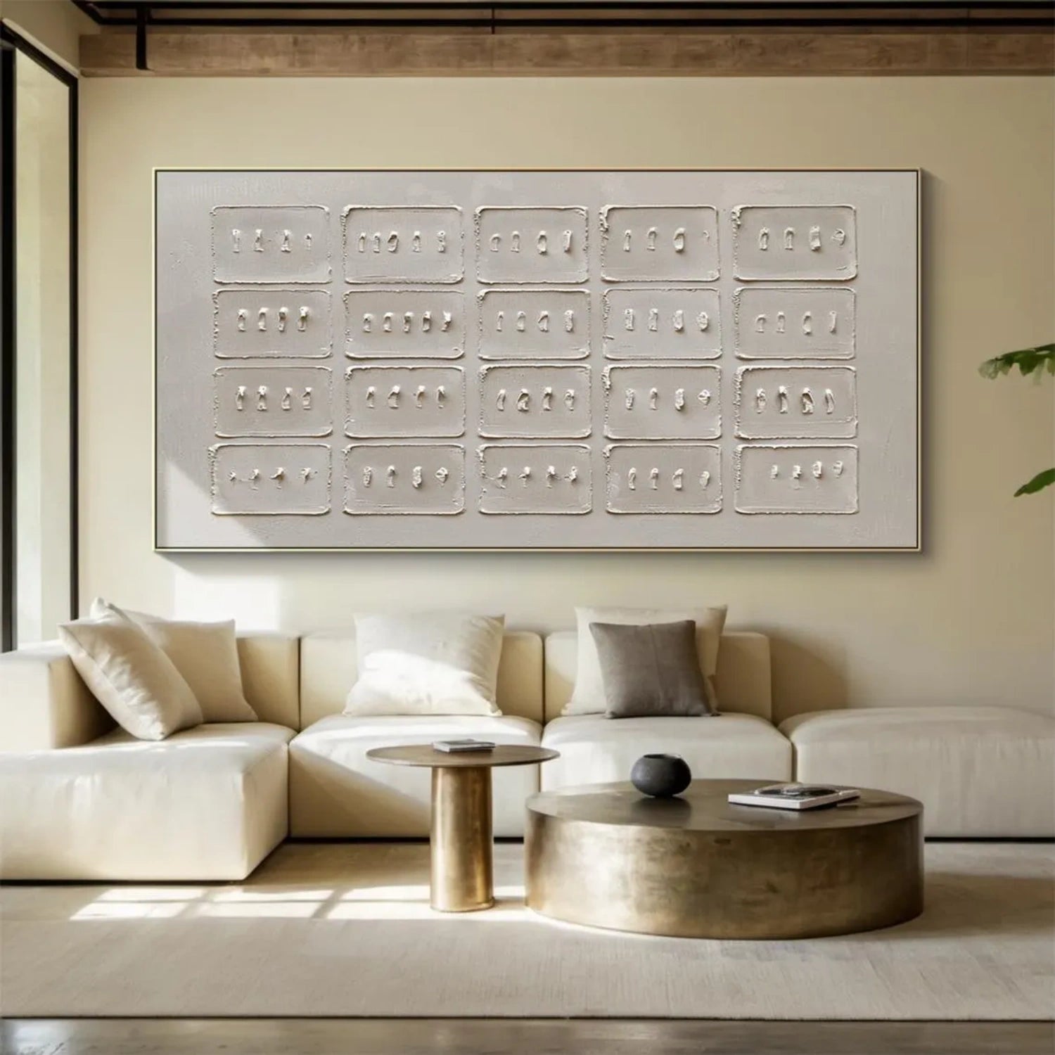 Beige & Brown Abstract Wall Art Print #BB123 - Modern Home Decor for Living Room, Bedroom & Office