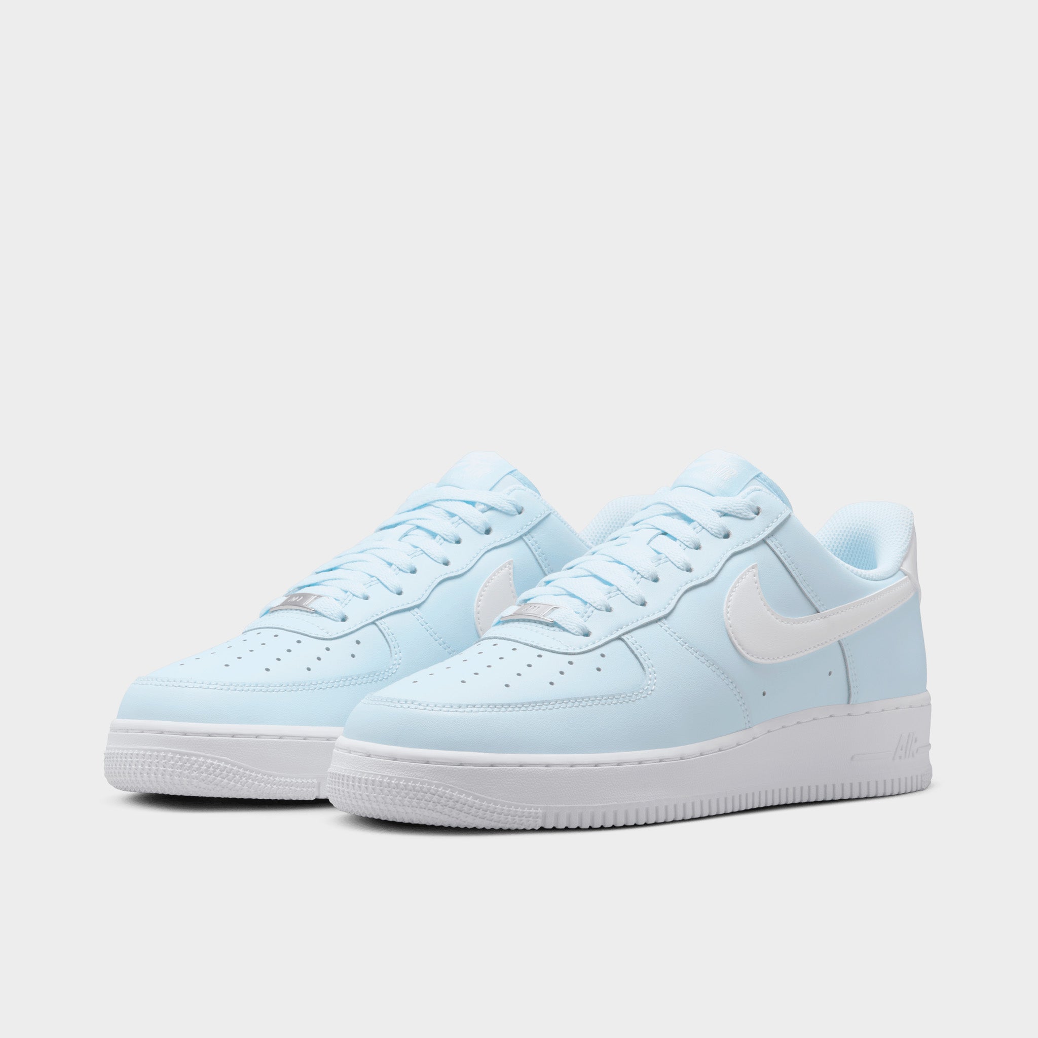 Nike Air Force 1 '07 Sneakers - Glacier Blue & White - Men's/Women's Casual Shoes for Everyday Wear, Street Style & Sports