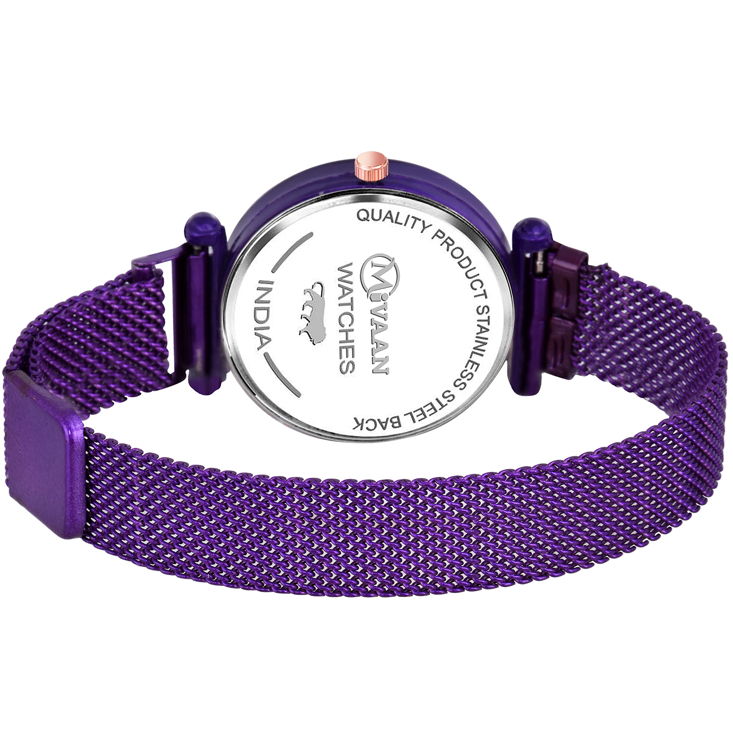 MIVAAN Analog Queen Taj Dial Luxury Magnetic Strap Watch for Women & Girls - Perfect for Formal Events, Office Wear & Special Occasions