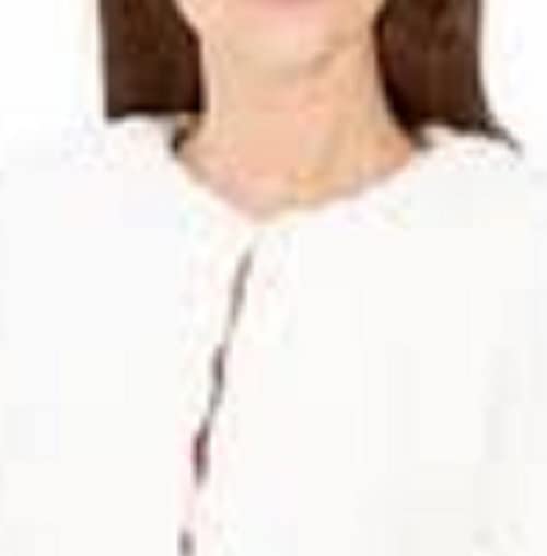 CALVIN KLEIN Women's White Faux Fur Jacket - Size Large - Elegant Cocktail Party Coat for Evening Events & Winter Fashion