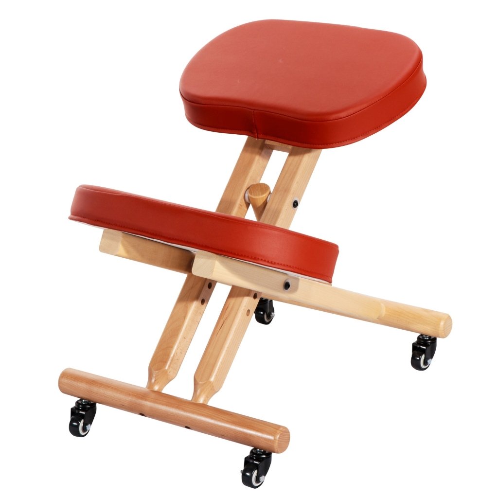 Ergonomic Wooden Foldable Kneeling Chair for Office & Home - Posture Correction Stool with Adjustable Height for Back Pain Relief - Perfect for Meditation, Yoga, and Desk Work