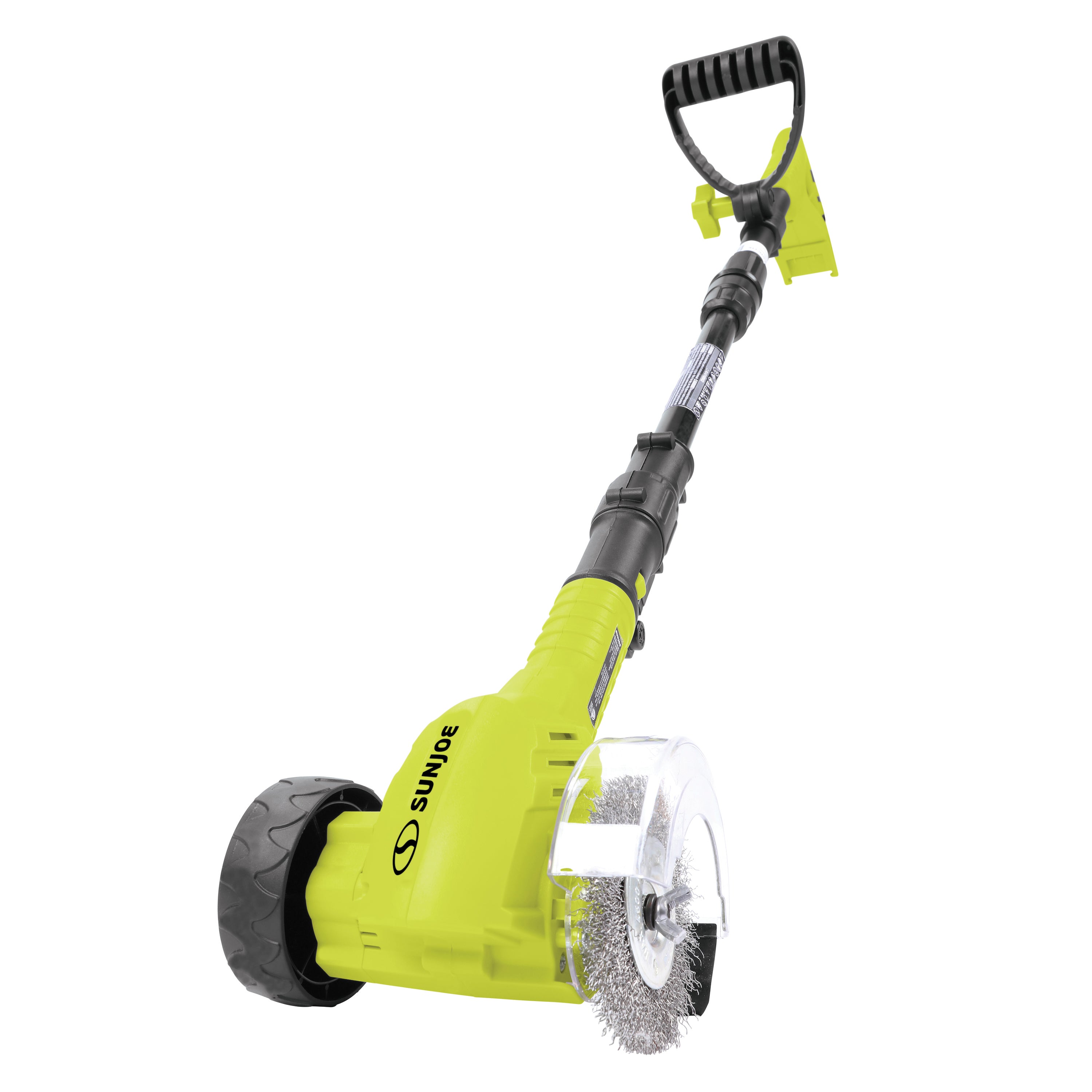 Sun Joe 24V IONMAX Cordless Weed Sweeper with Nylon Brush & Steel Wire Brush | Adjustable Pole & Wheeled Head | Tool Only | Perfect for Lawn, Garden, and Driveway Maintenance