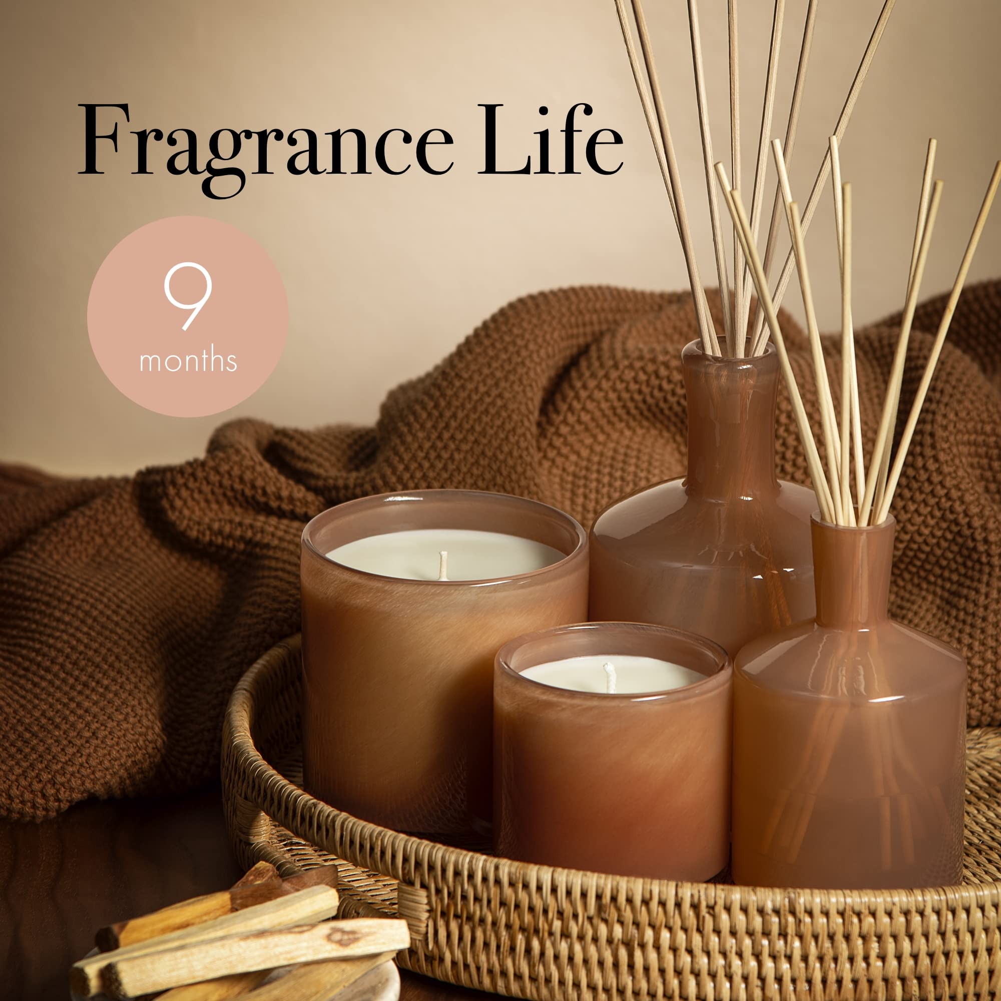 LAFCO New York Signature Reed Diffuser in Retreat Scent - 15 oz Long-Lasting Fragrance (Up to 9 Months) - Handcrafted Glass Vessel with Natural Wood Reeds - Made in USA - Perfect for Home, Office, Spa & Gift Giving