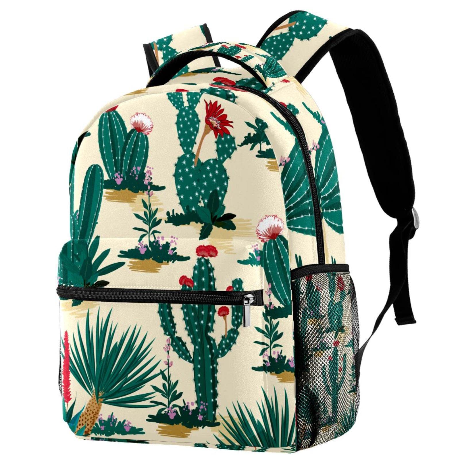 Retro Cactus Backpack for Women - Laptop & College Bag for Work & School