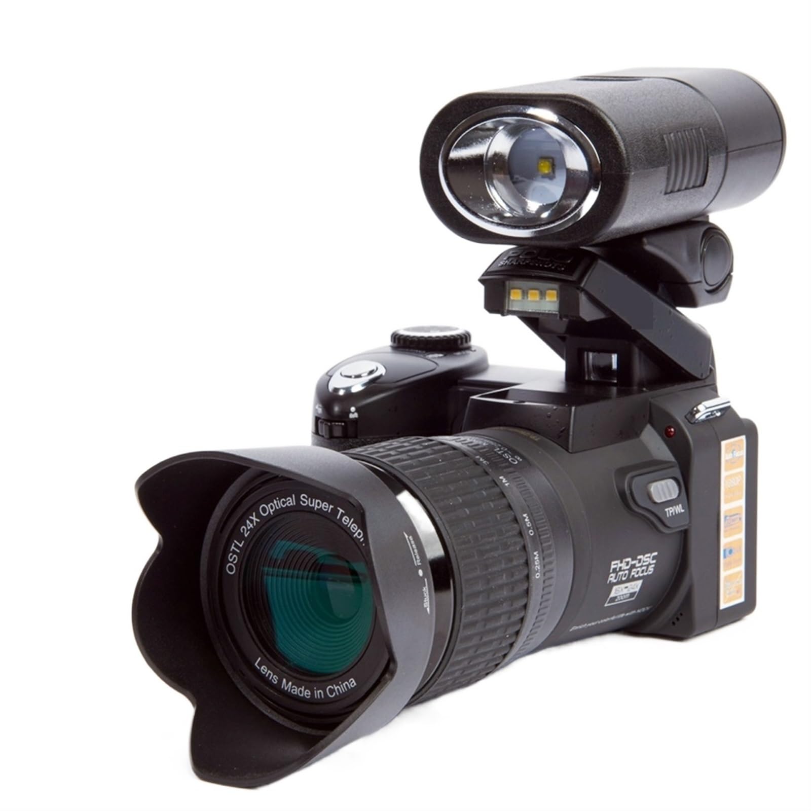 24X Optical Zoom Digital Camera with Auto Focus, 33MP DSLR Photography, 1080P HD Video Camcorder, 3 Lens Kit (Includes 64GB SD Card & Flashlight) - Perfect for Travel, Wildlife Photography, and Vlogging