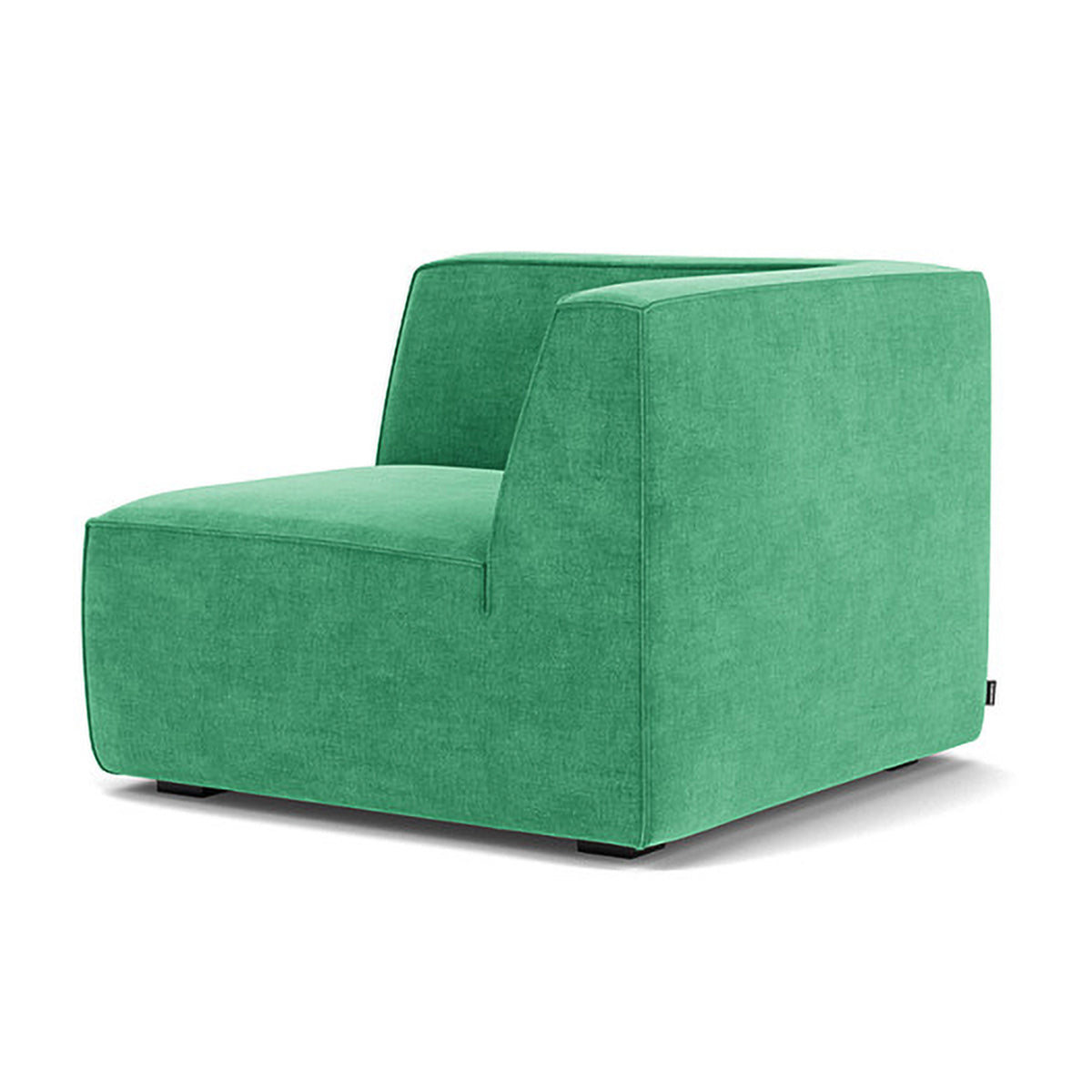 Modern Dane Fabric 1-Seater Left Corner Modular Sofa - Compact Sectional Couch for Small Living Rooms & Apartments